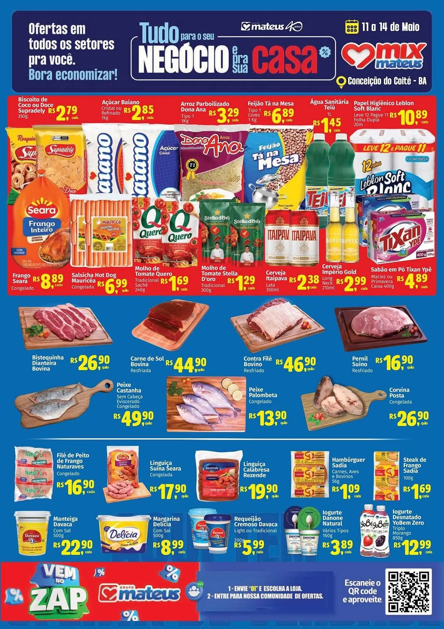 Encarte de Catálogo Supermercados Mateus 11 de maio até 14 de maio 2026 - Pagina 1