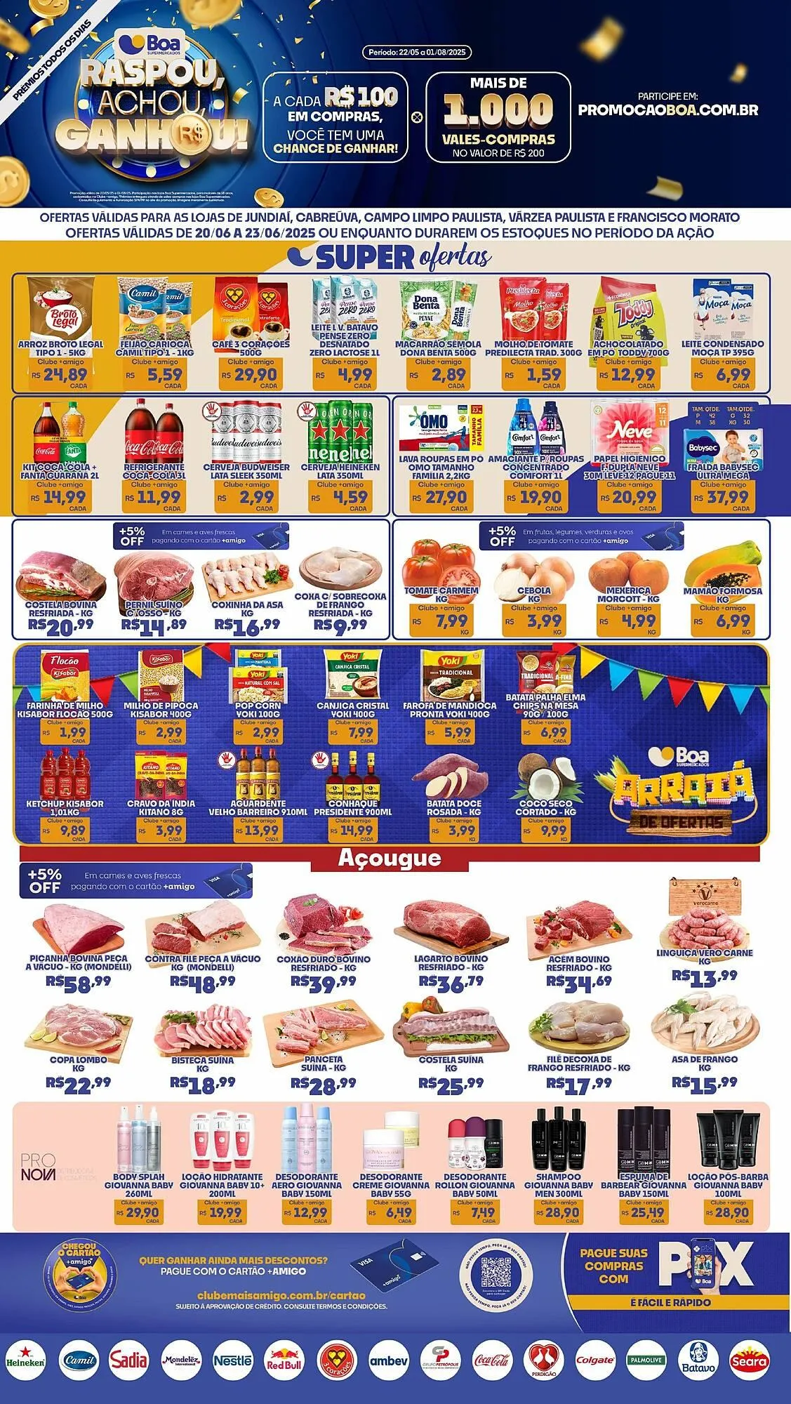 Encarte de Catálogo Boa Supermercados 20 de junho até 23 de junho 2025 - Pagina 1