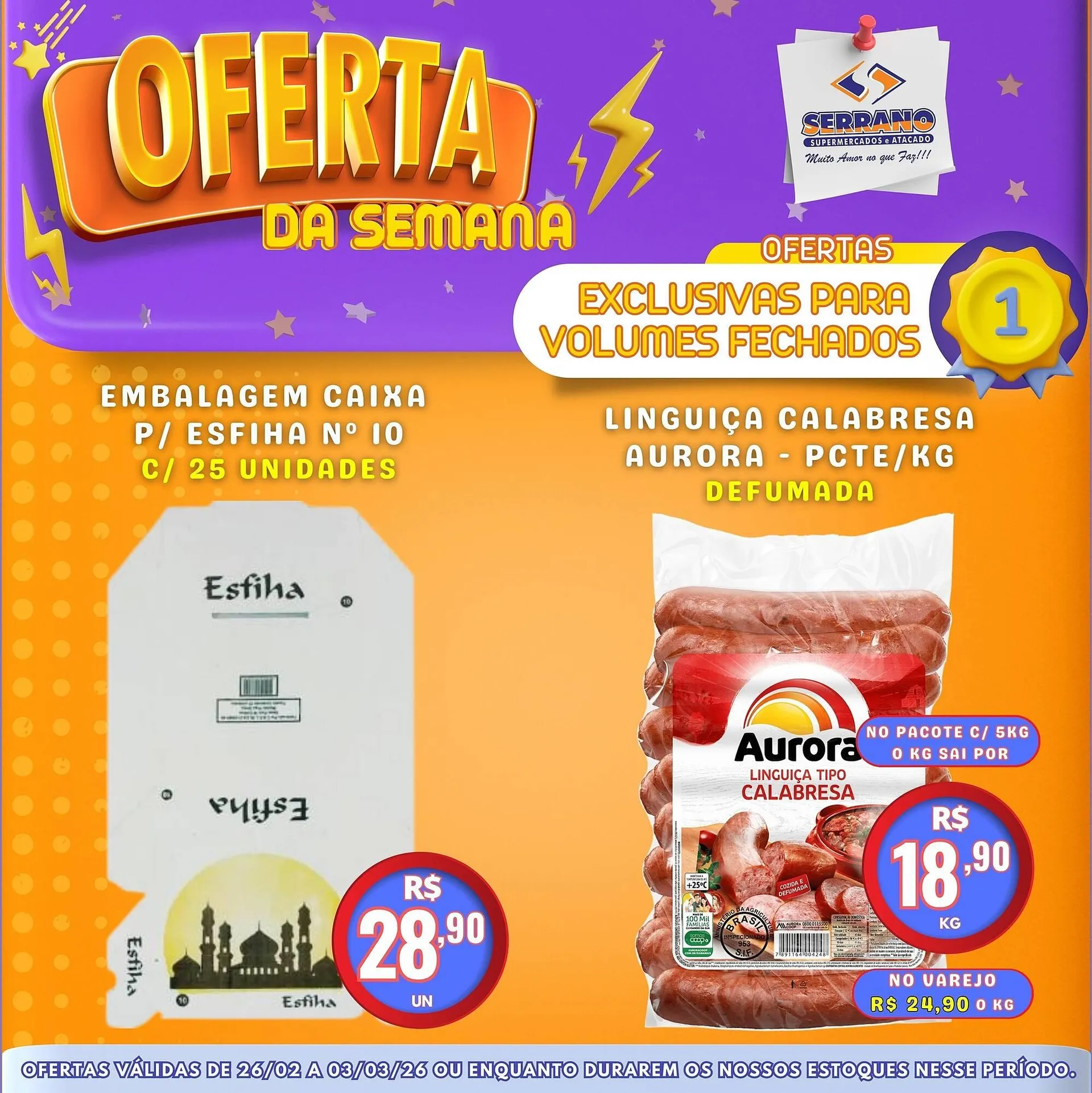 Encarte de Catálogo Serrano Supermercado 27 de fevereiro até 3 de março 2026 - Pagina 1