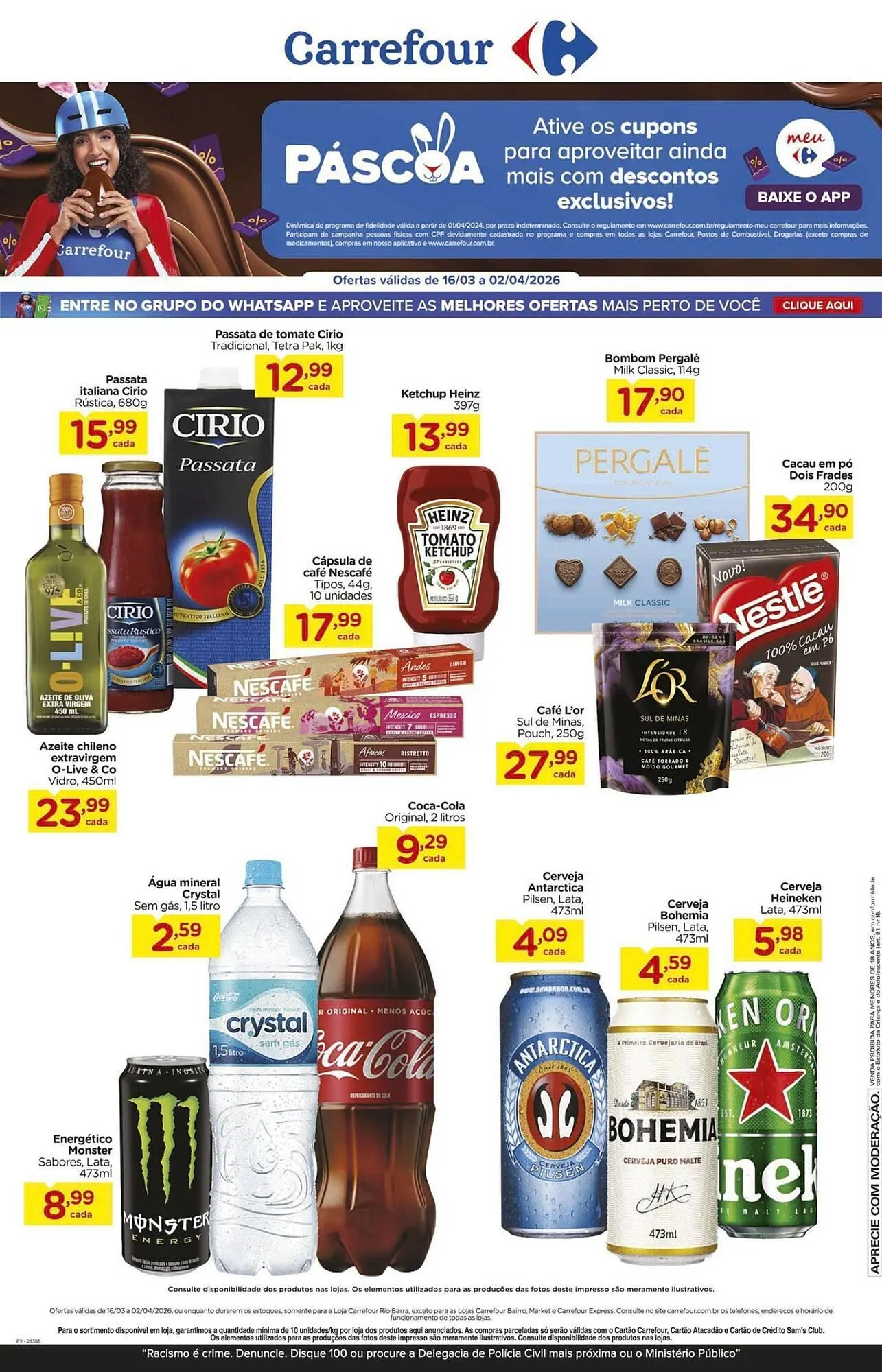 Encarte de Folheto Carrefour 16 de março até 2 de abril 2026 - Pagina 1