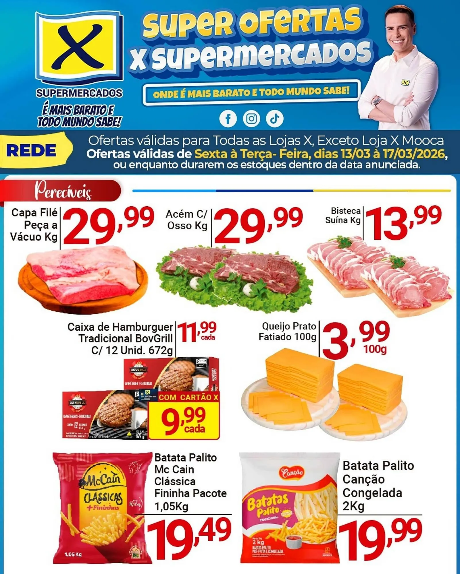 Encarte de Folheto X Supermercados 13 de março até 17 de março 2026 - Pagina 1