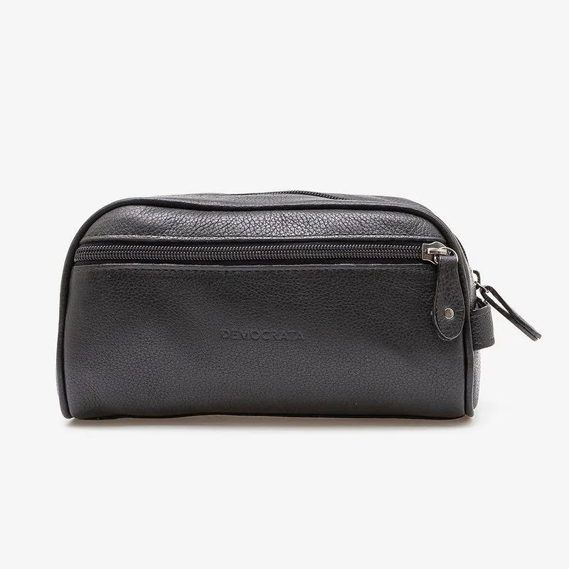 Necessaire Em Couro Preto