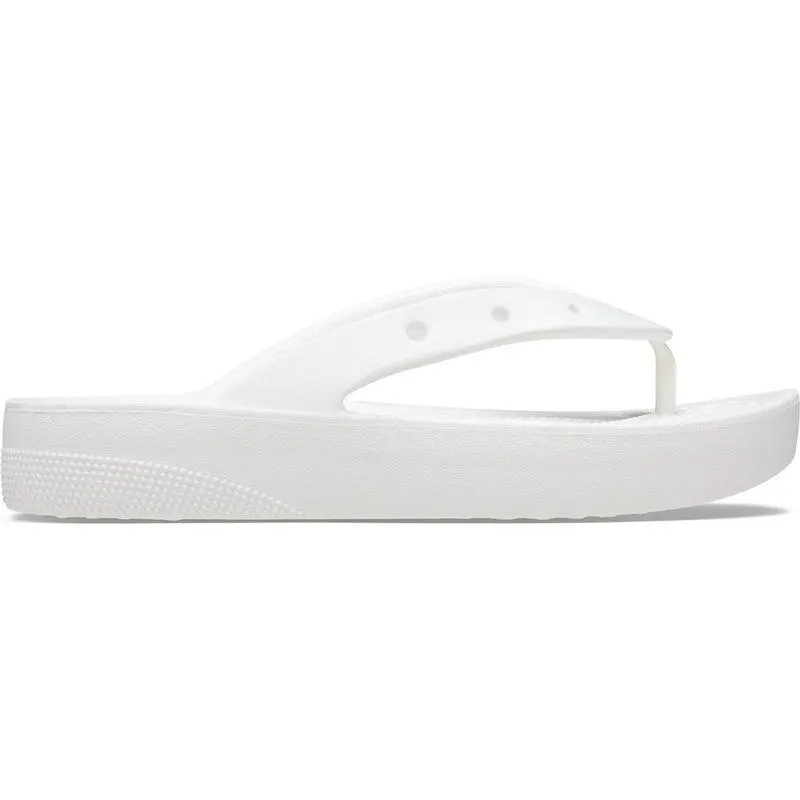 Chinelo Crocs Classic Platform W Flip WHITE
