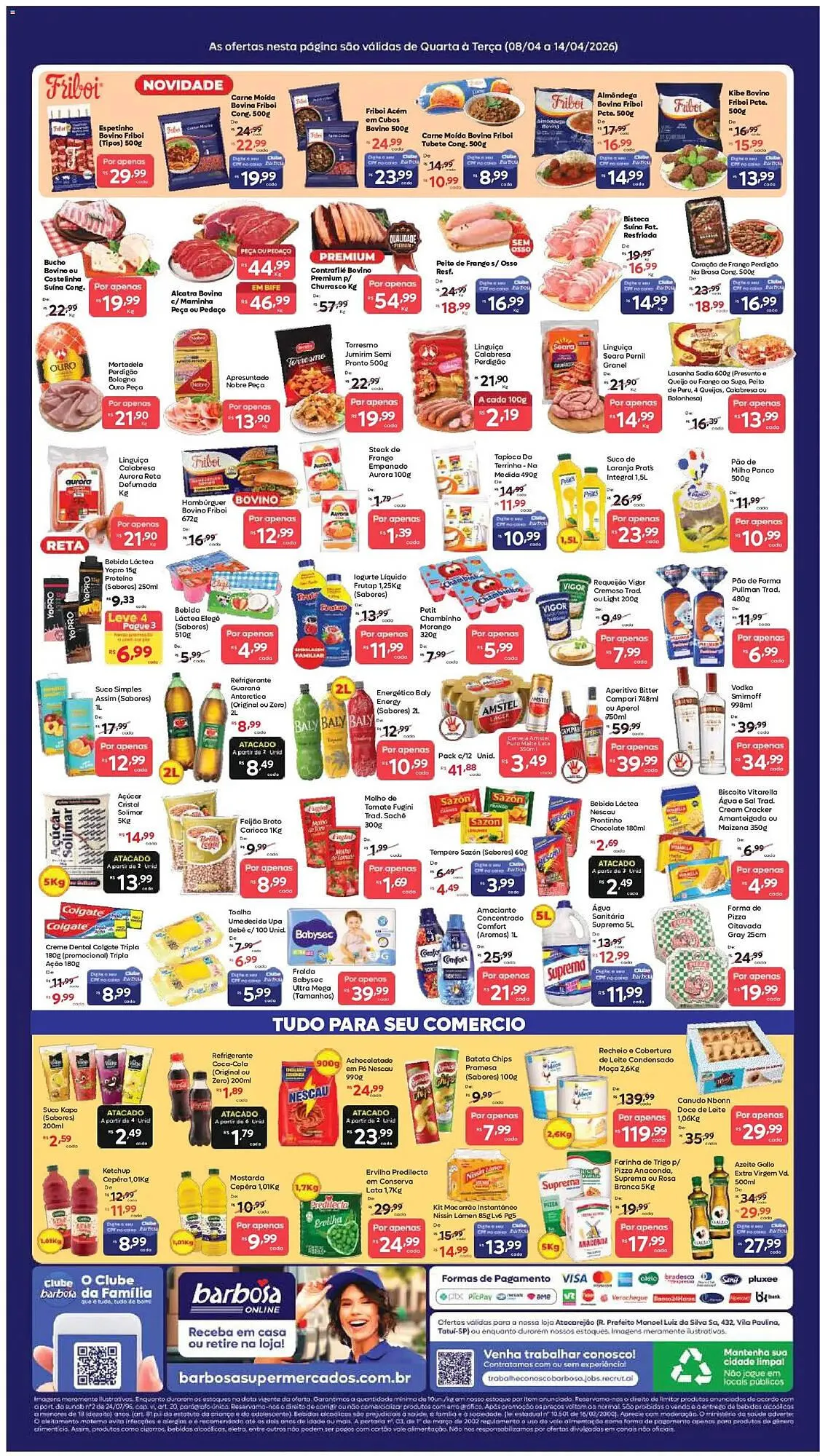 Encarte de Tabloide Barbosa Supermercados 8 de abril até 14 de abril 2026 - Pagina 2