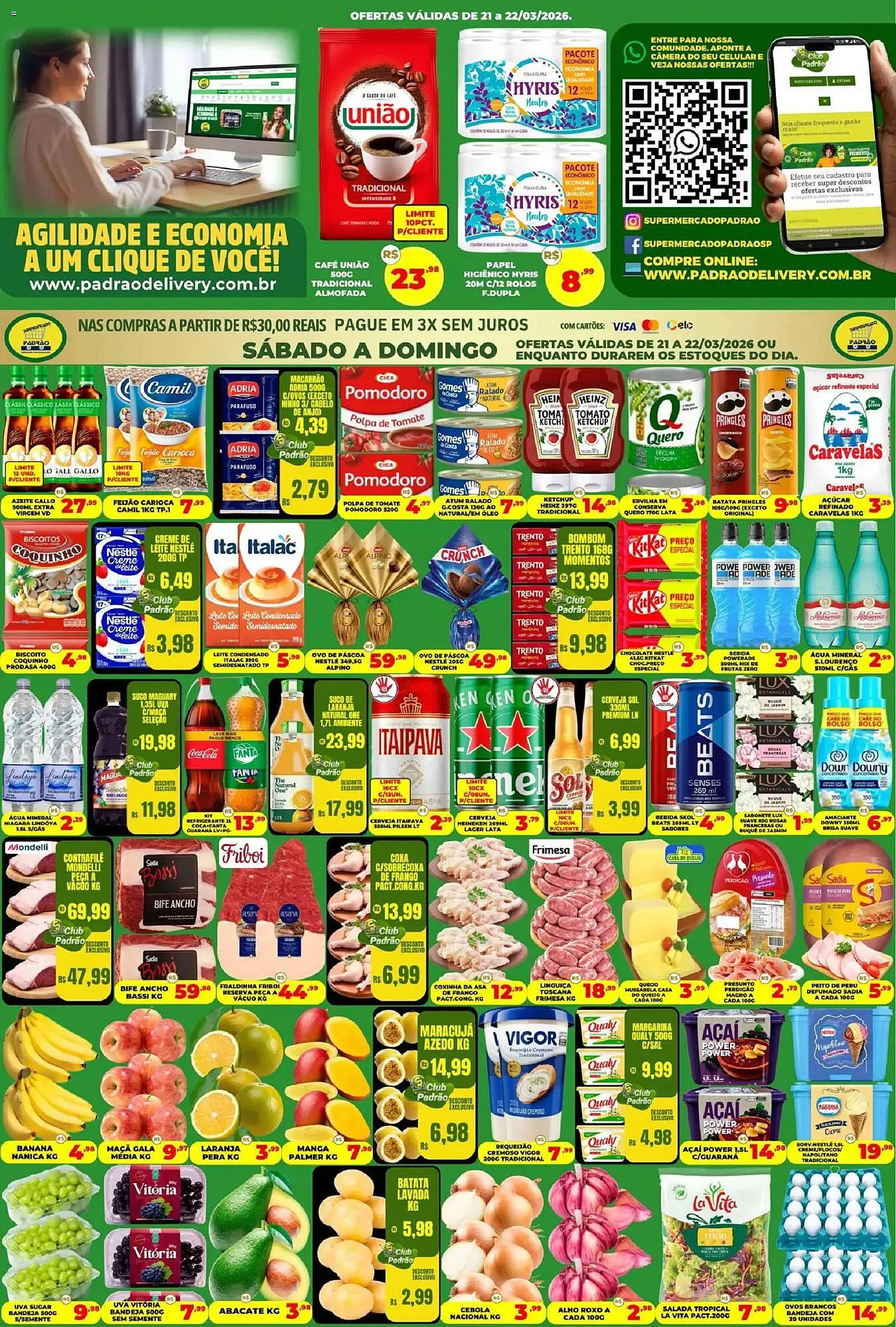 Encarte de Folheto Supermercado Padrão 20 de março até 22 de março 2026 - Pagina 1