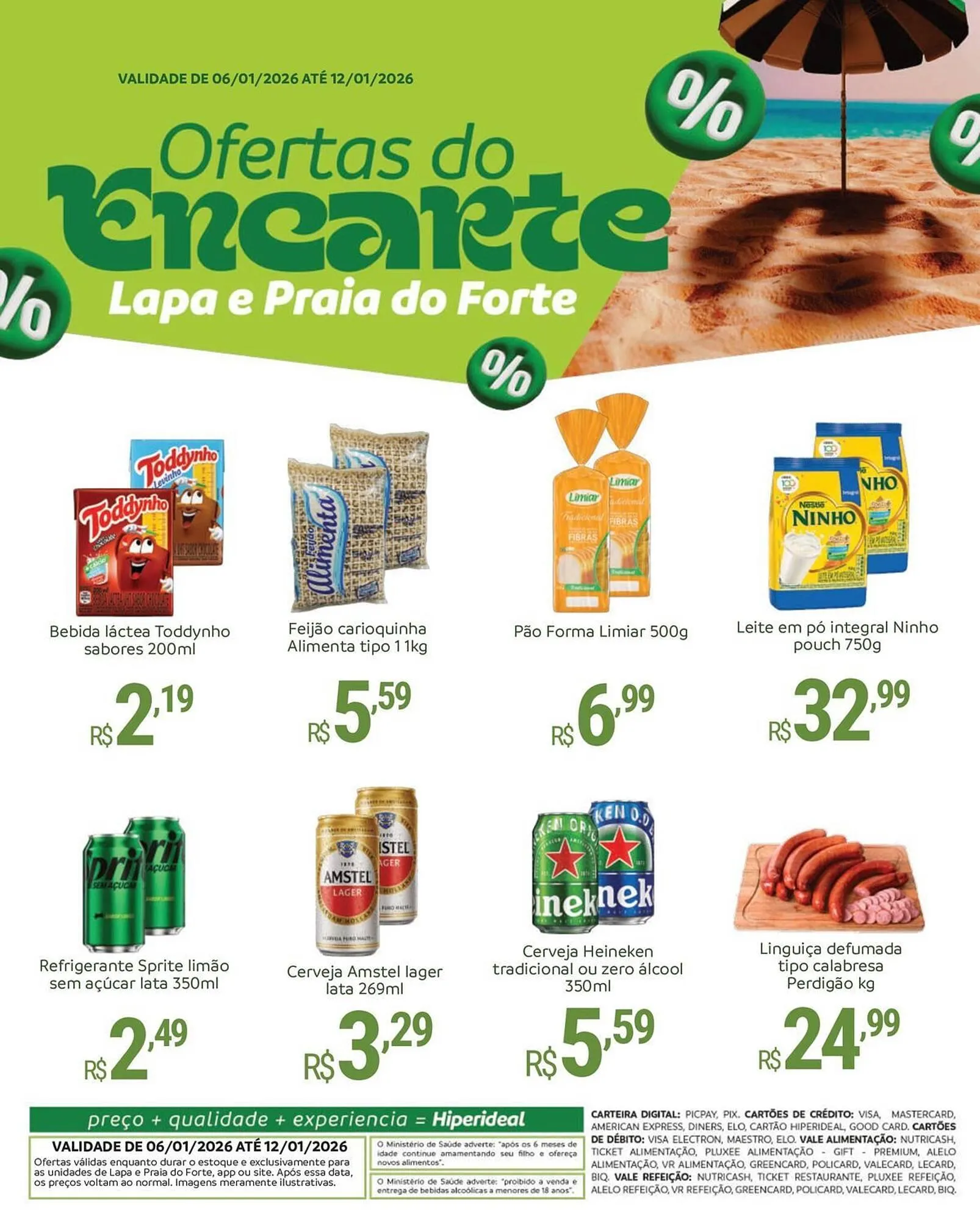 Encarte de Catálogo Hiperideal Supermercados 6 de janeiro até 12 de janeiro 2026 - Pagina 1