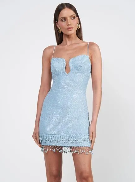 Vestido Paetê Com Aplicação