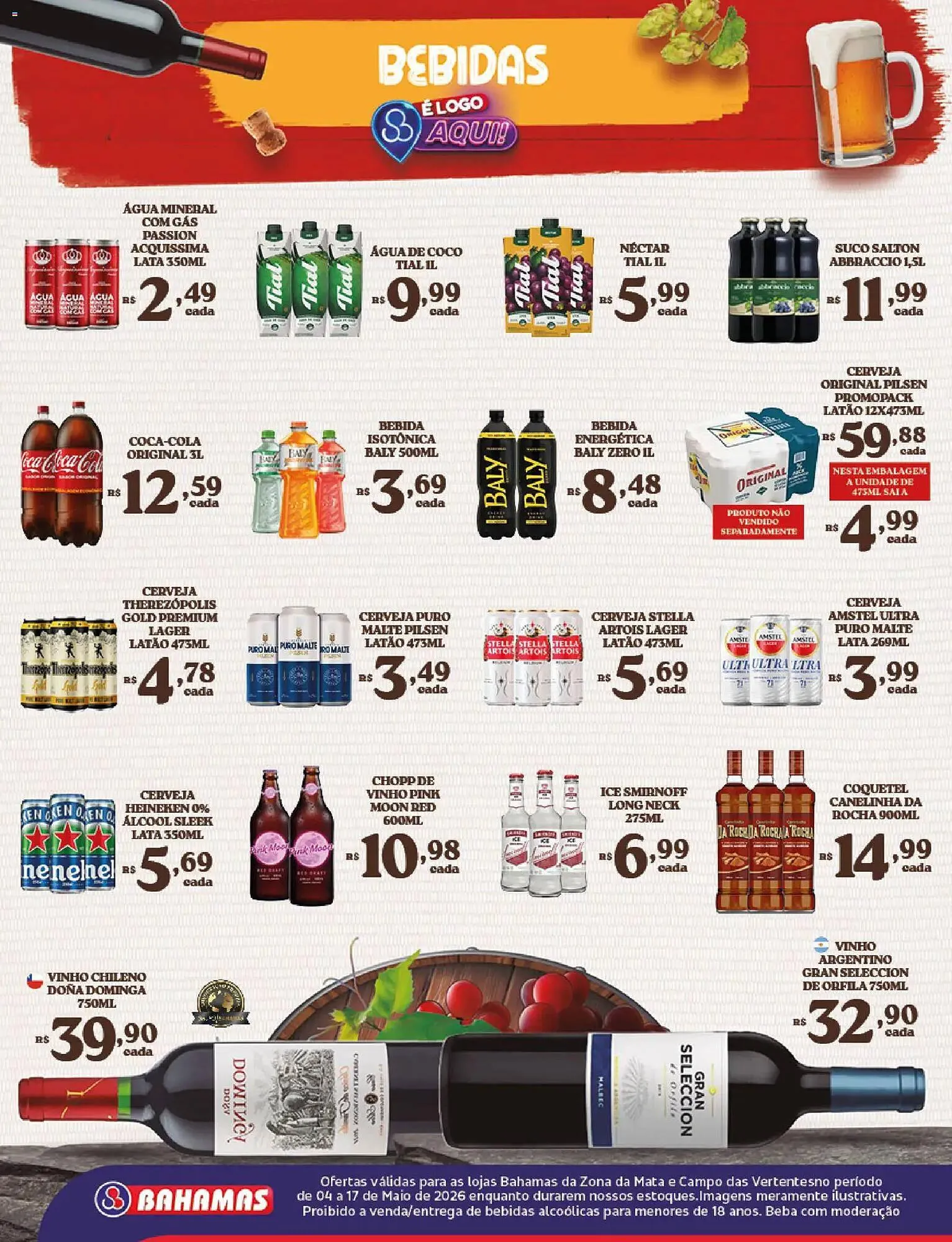 Encarte de Catálogo Bahamas Supermercados 4 de maio até 18 de maio 2026 - Pagina 10