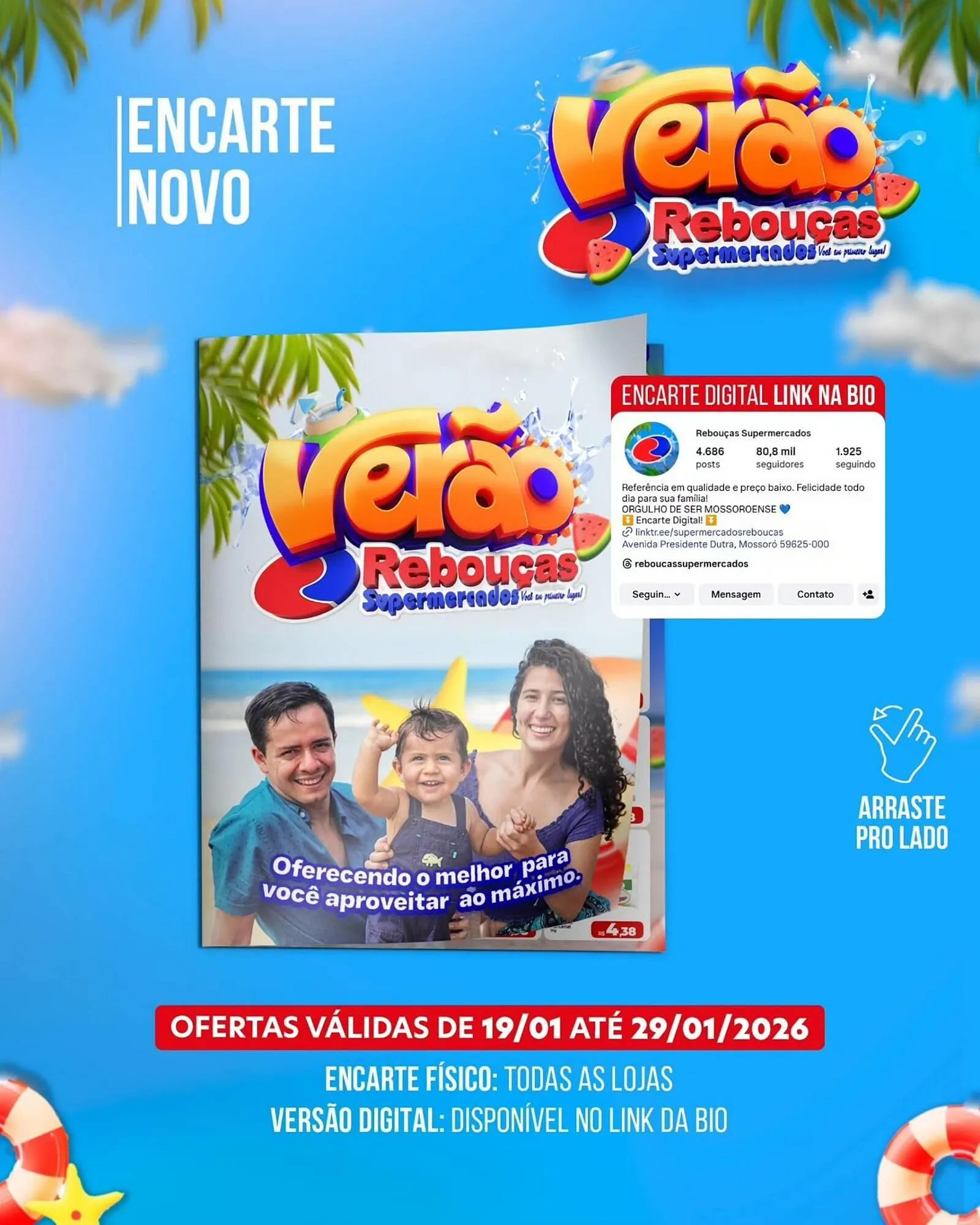 Encarte de Catálogo Rebouças Supermercados 19 de janeiro até 29 de janeiro 2026 - Pagina 1