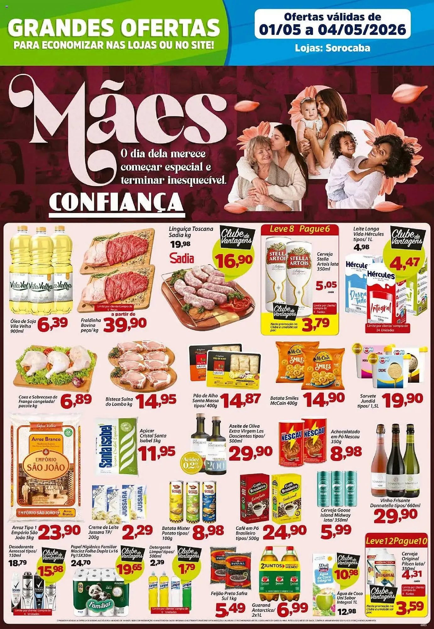 Encarte de Catálogo Confiança Supermercados 1 de maio até 4 de maio 2026 - Pagina 1