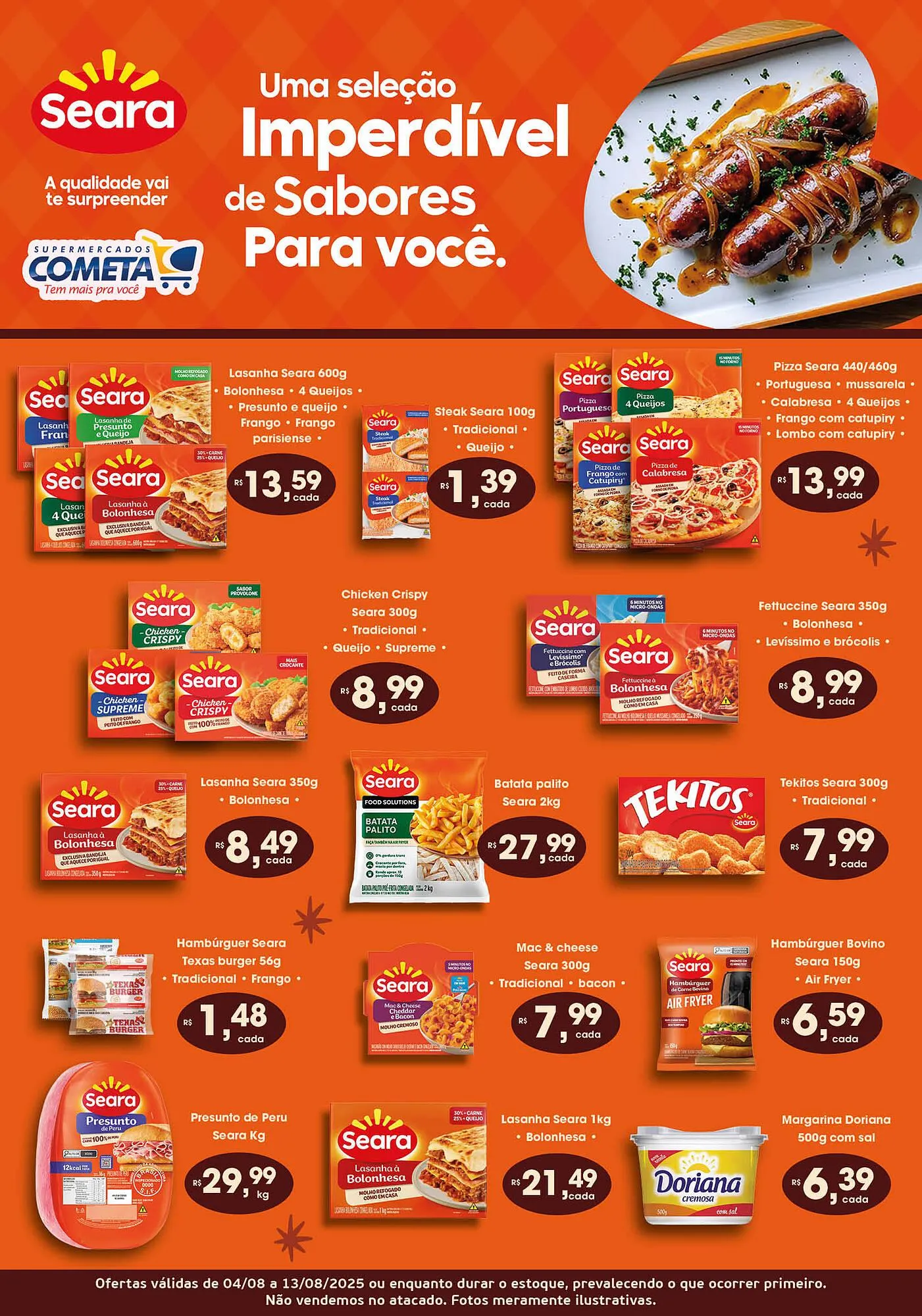 Encarte de Catálogo Cometa Supermercados 4 de agosto até 13 de agosto 2025 - Pagina 1