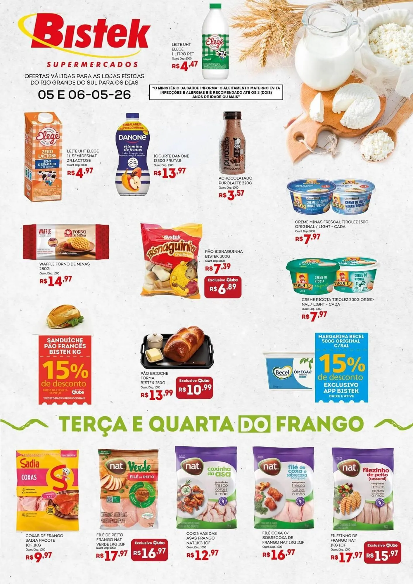 Encarte de Encarte Bistek Supermercados 5 de maio até 6 de maio 2026 - Pagina 1