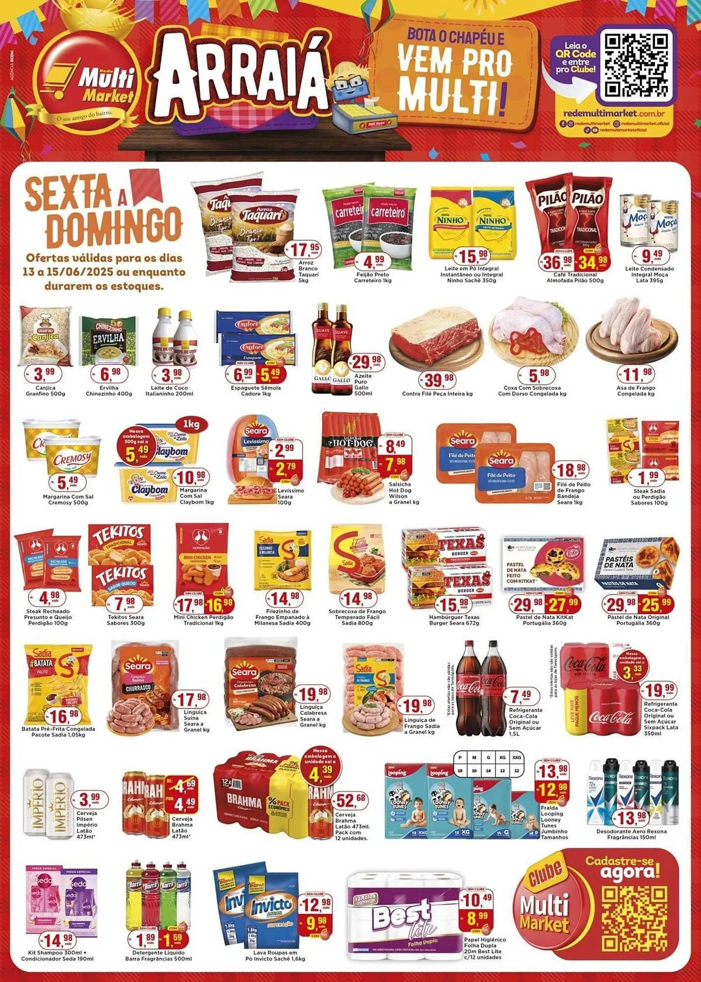 Encarte de Catálogo Rede Multi Market 13 de junho até 15 de junho 2025 - Pagina 1