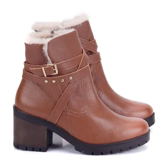 Bota Coturno Feminina Via Marte c/ Pele