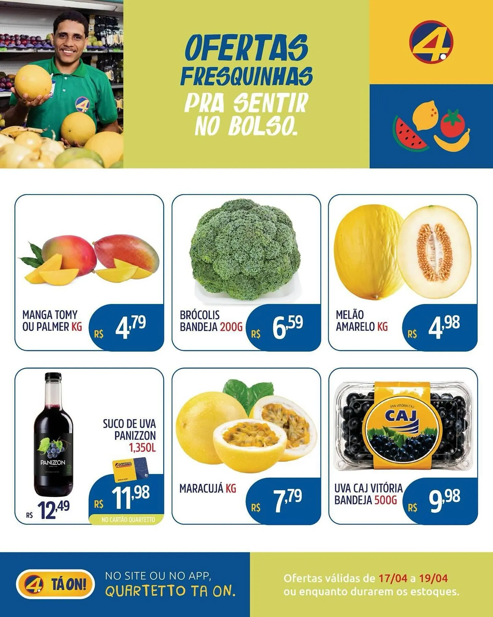 Encarte de Catálogo Quartetto Supermercados 17 de abril até 19 de abril 2026 - Pagina 4