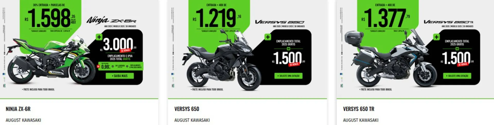 Encarte de Catálogo Kawasaki 20 de agosto até 31 de agosto 2025 - Pagina 5