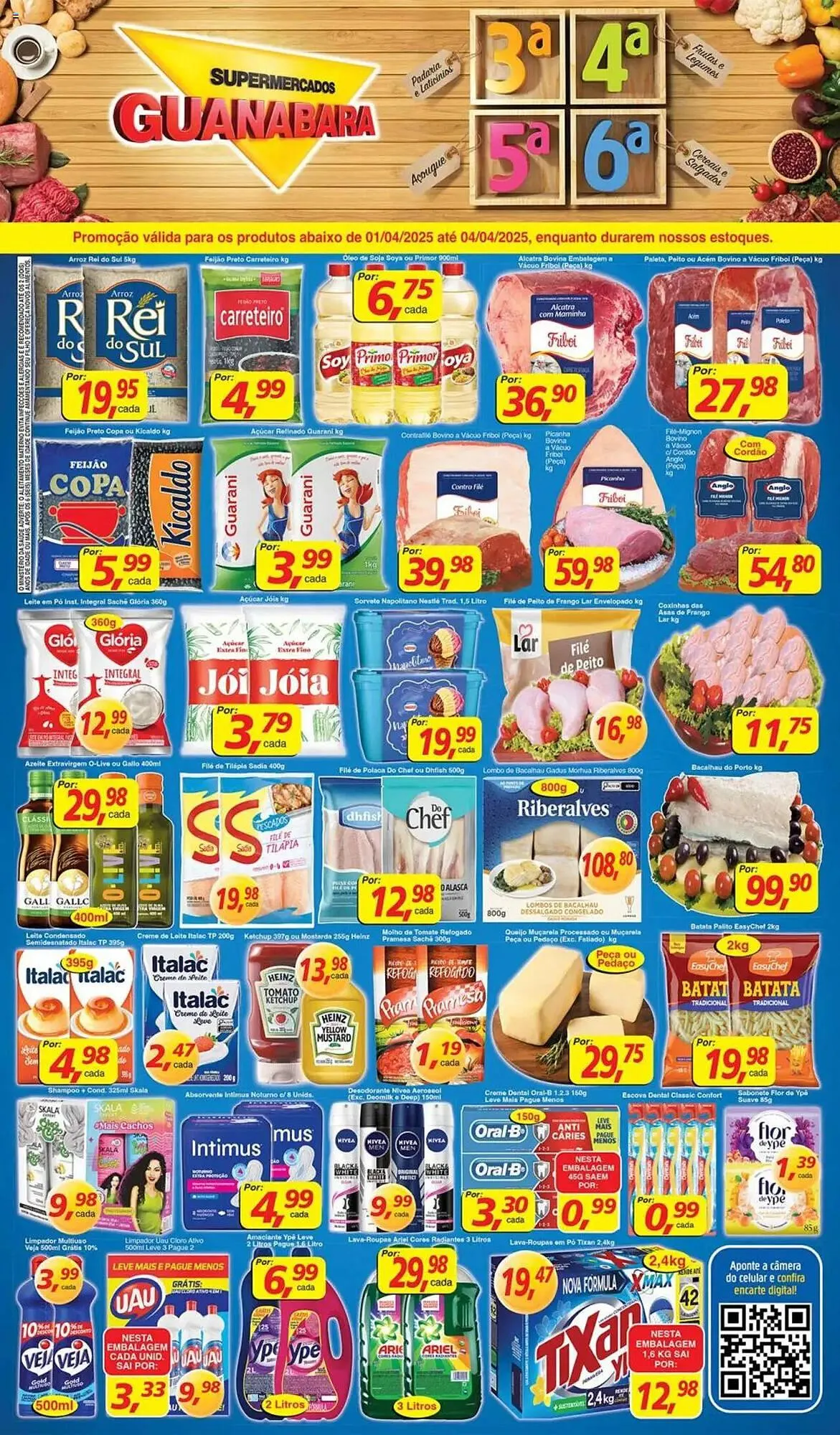 Encarte de Catálogo Supermercados Guanabara 1 de abril até 4 de abril 2025 - Pagina 1
