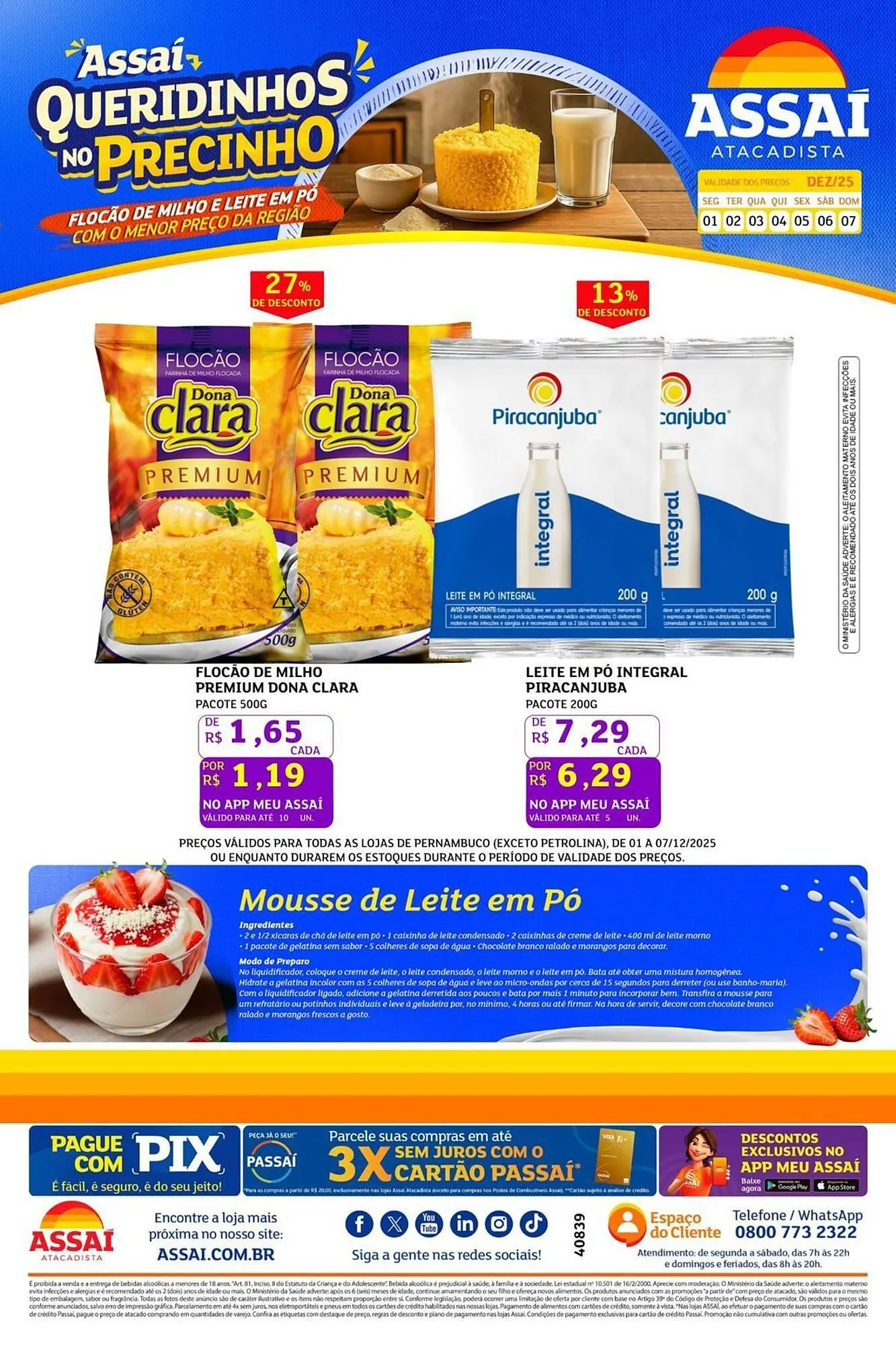 Encarte de Encarte Assaí Atacadista 1 de dezembro até 7 de dezembro 2025 - Pagina 1