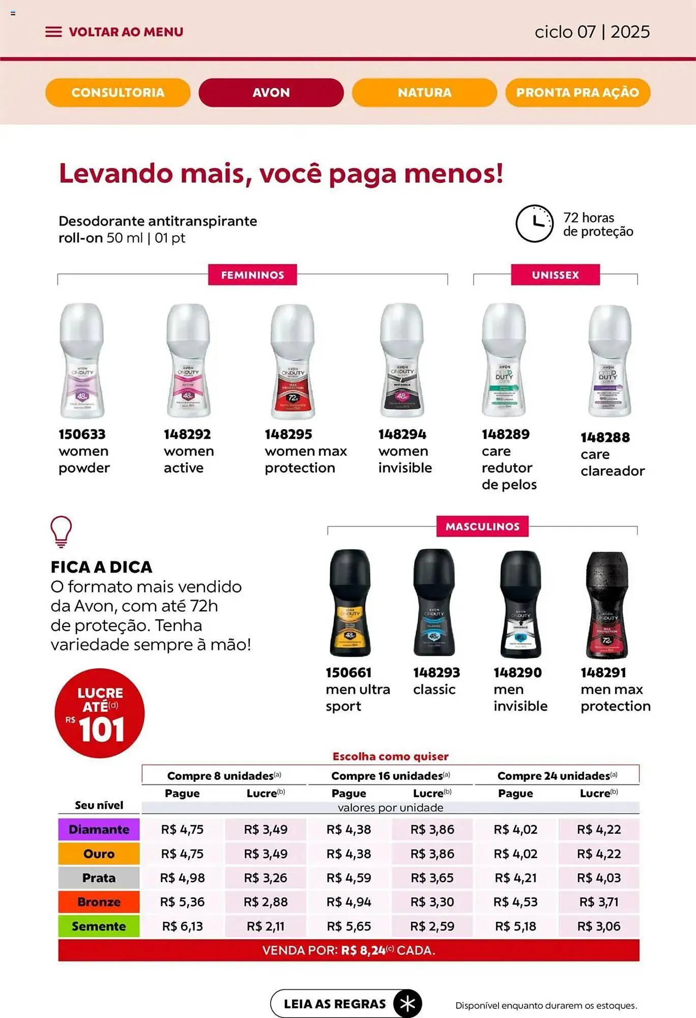 Encarte de Catálogo Avon 3 de abril até 1 de maio 2025 - Pagina 27