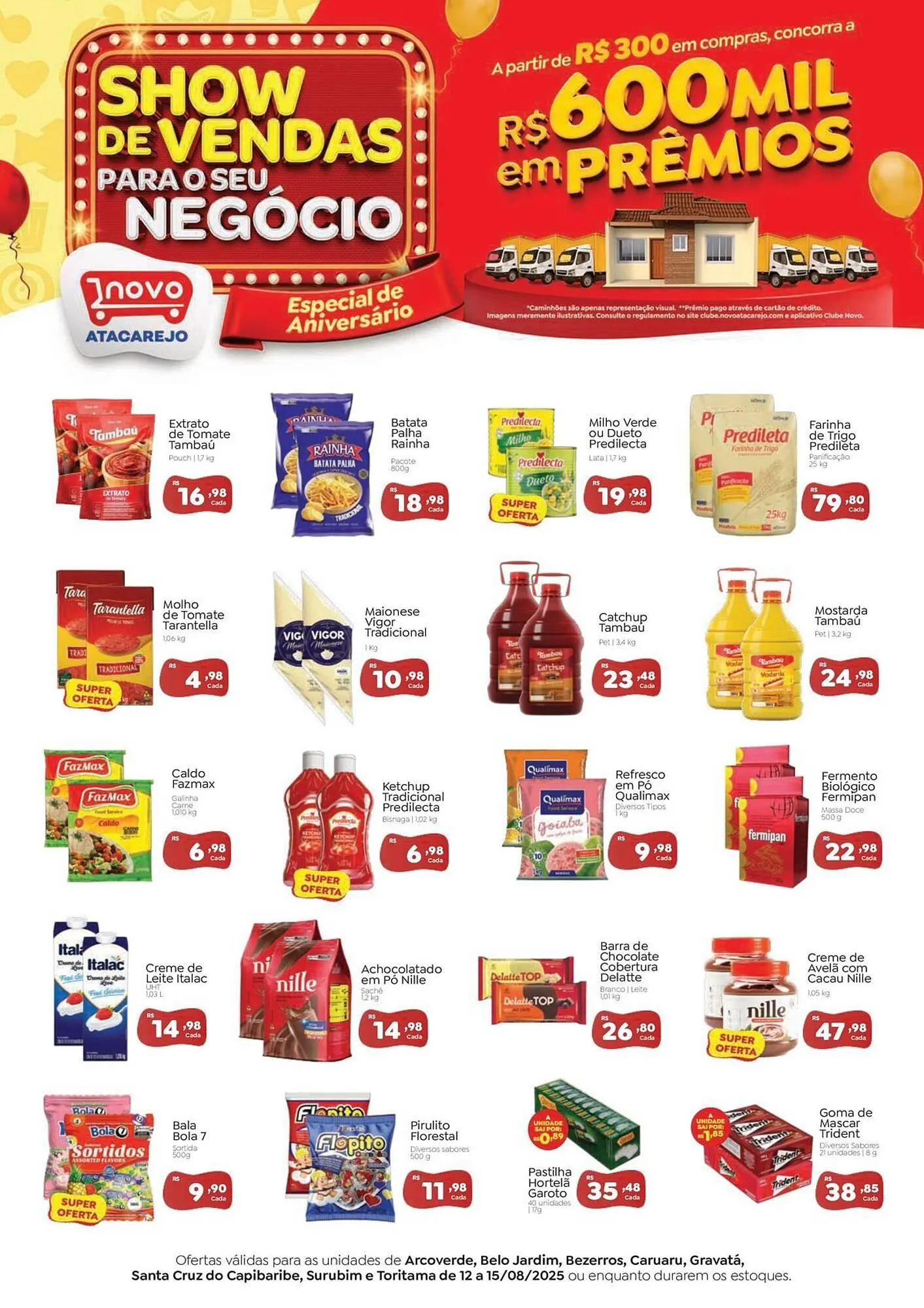 Encarte de Catálogo Novo Atacarejo 12 de agosto até 15 de agosto 2025 - Pagina 1