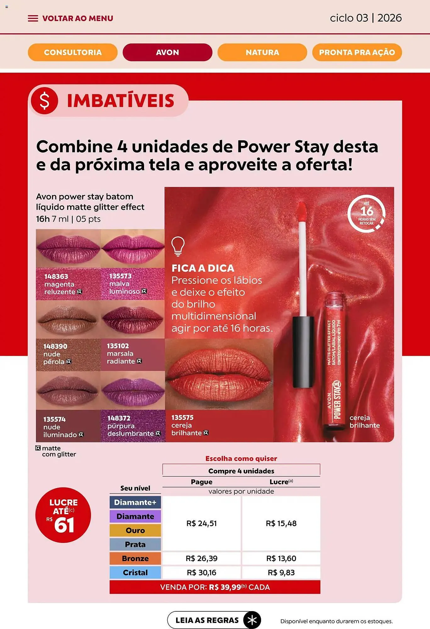 Encarte de Catálogo Avon 15 de janeiro até 12 de fevereiro 2026 - Pagina 8