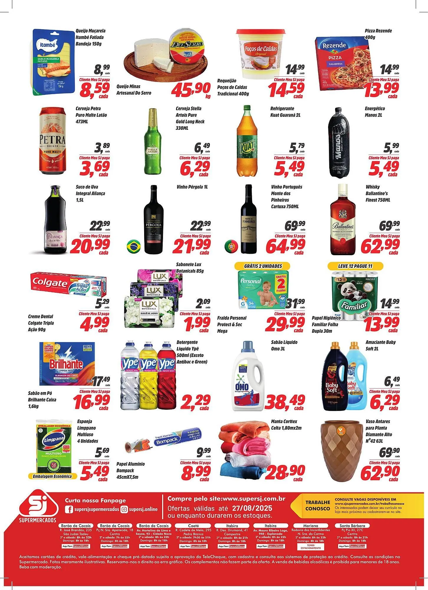 Encarte de Catálogo Sj Supermercados 14 de agosto até 27 de agosto 2025 - Pagina 2