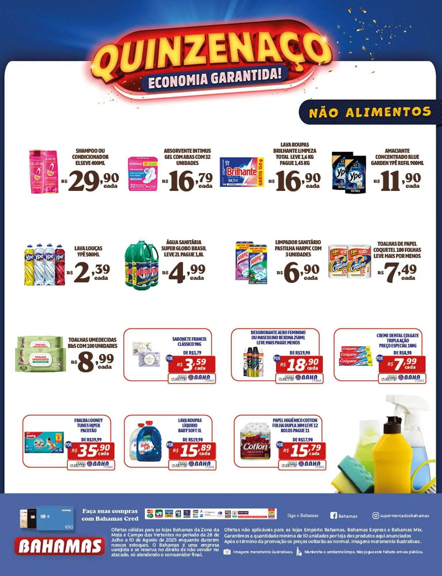 Encarte de Catálogo Bahamas Supermercados 28 de julho até 10 de agosto 2025 - Pagina 12