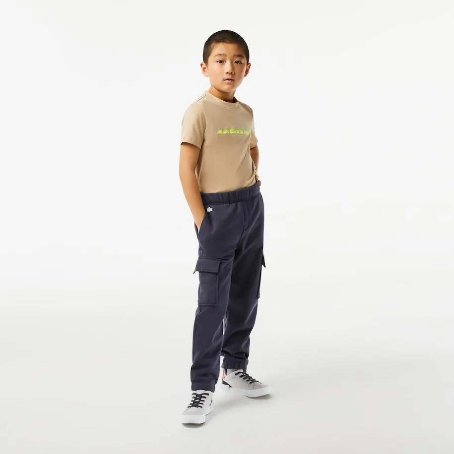 Calça esportiva infantil Lacoste em algodão orgânico