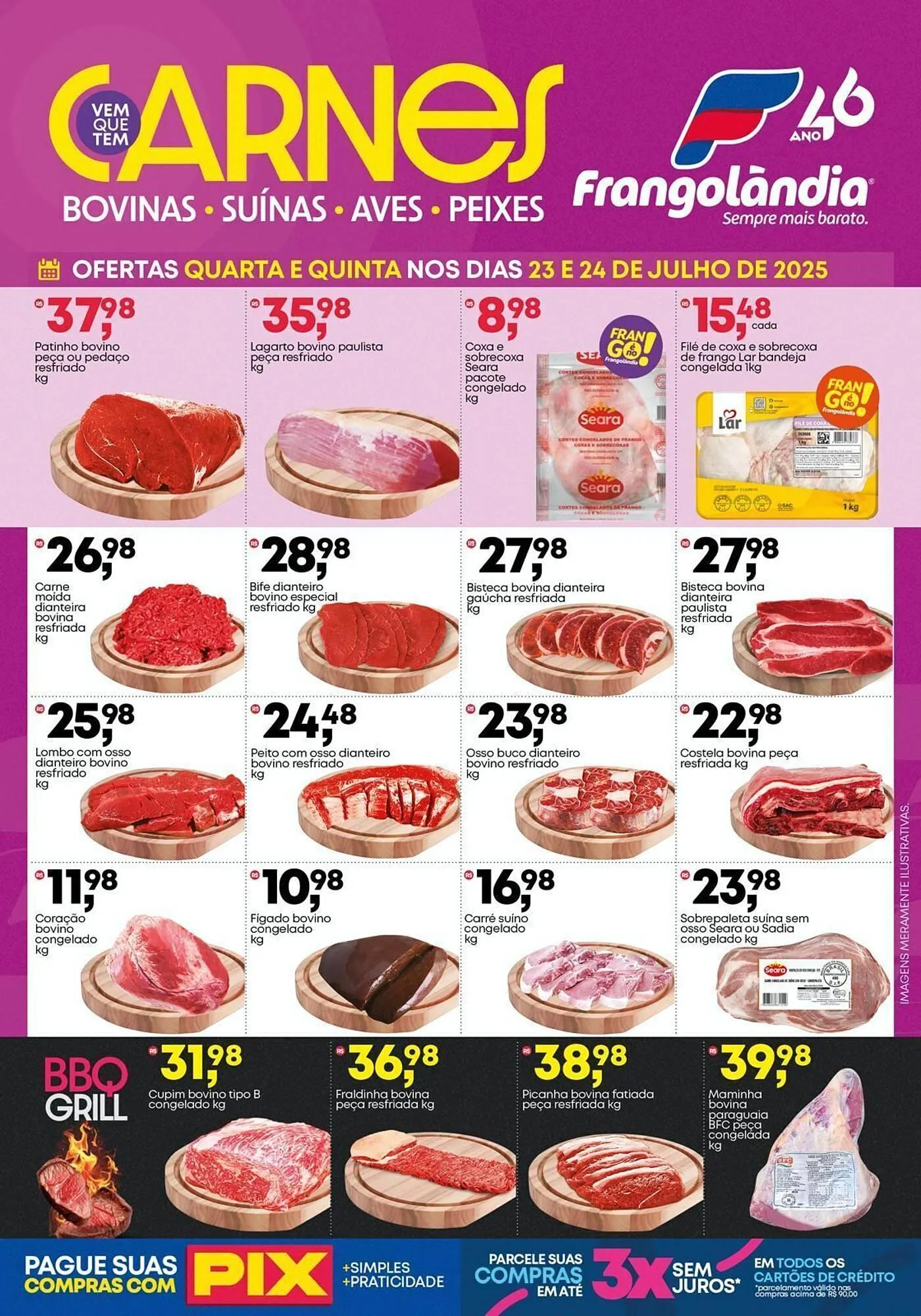 Encarte de Ofertas Frangolândia 23 de julho até 24 de julho 2025 - Pagina 1