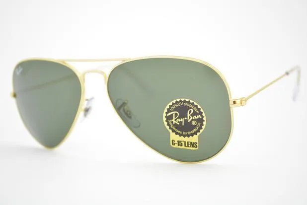 Óculos de Sol Unissex Ray Ban Aviador RB3026L Cor Dourado
