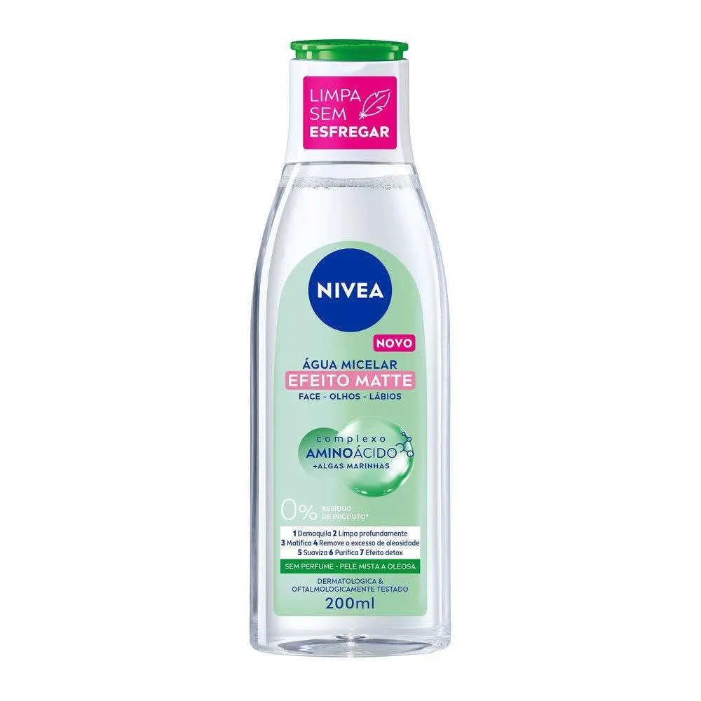 Água Micelar Nivea 7 em 1 Efeito Matte 200ml
