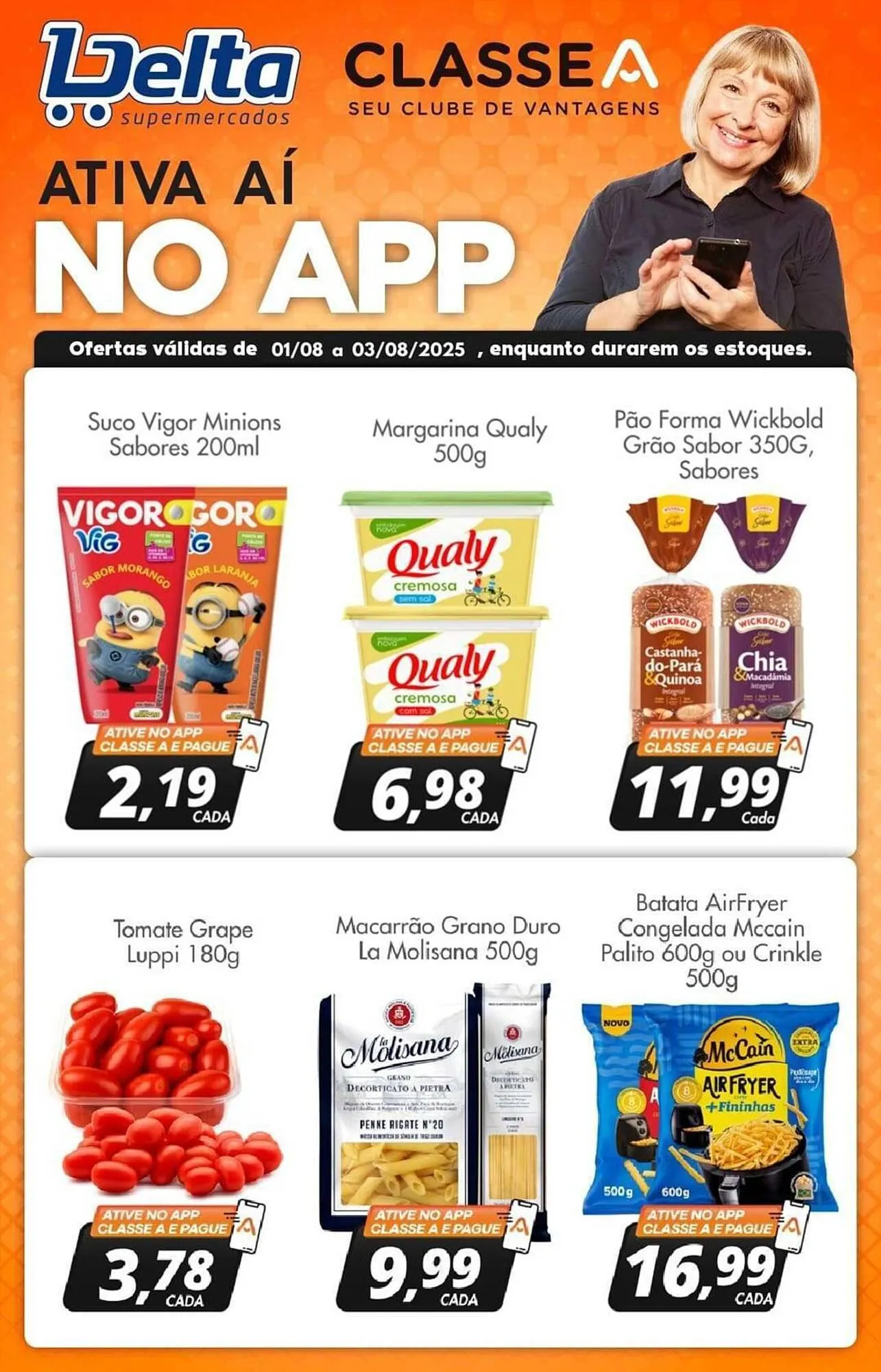 Encarte de Catálogo Delta Supermercados 1 de agosto até 3 de agosto 2025 - Pagina 1