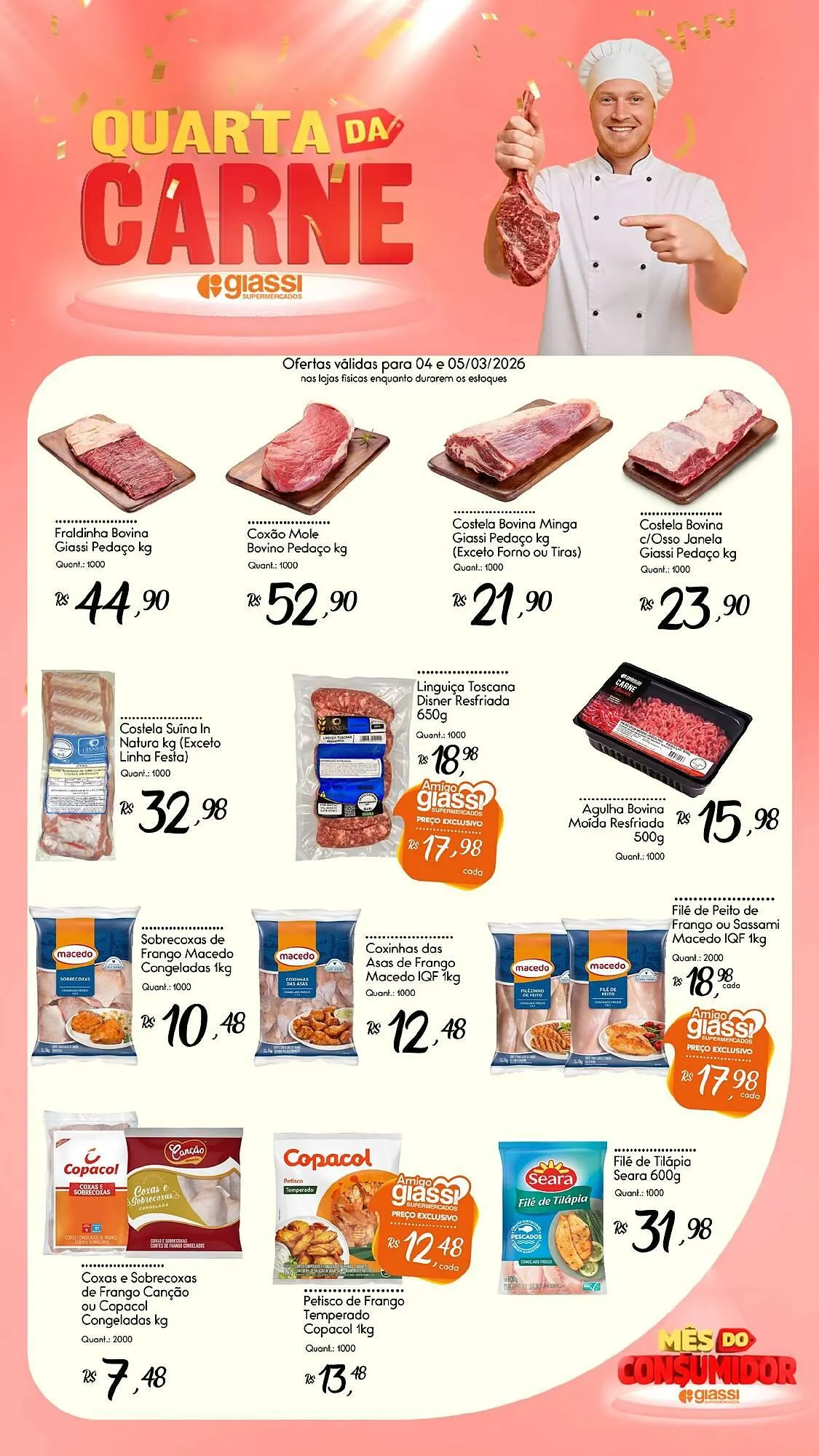 Encarte de Encarte Giassi Supermercados 4 de março até 5 de março 2026 - Pagina 1