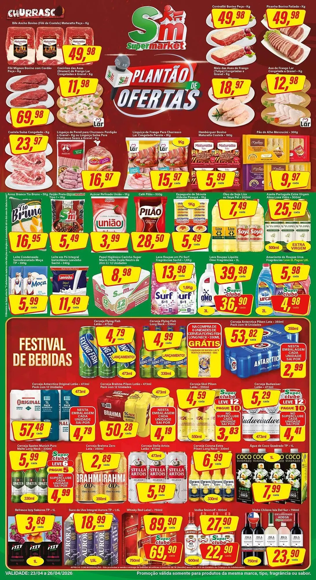 Encarte de Encarte Rede Supermarket 23 de abril até 26 de abril 2026 - Pagina 1