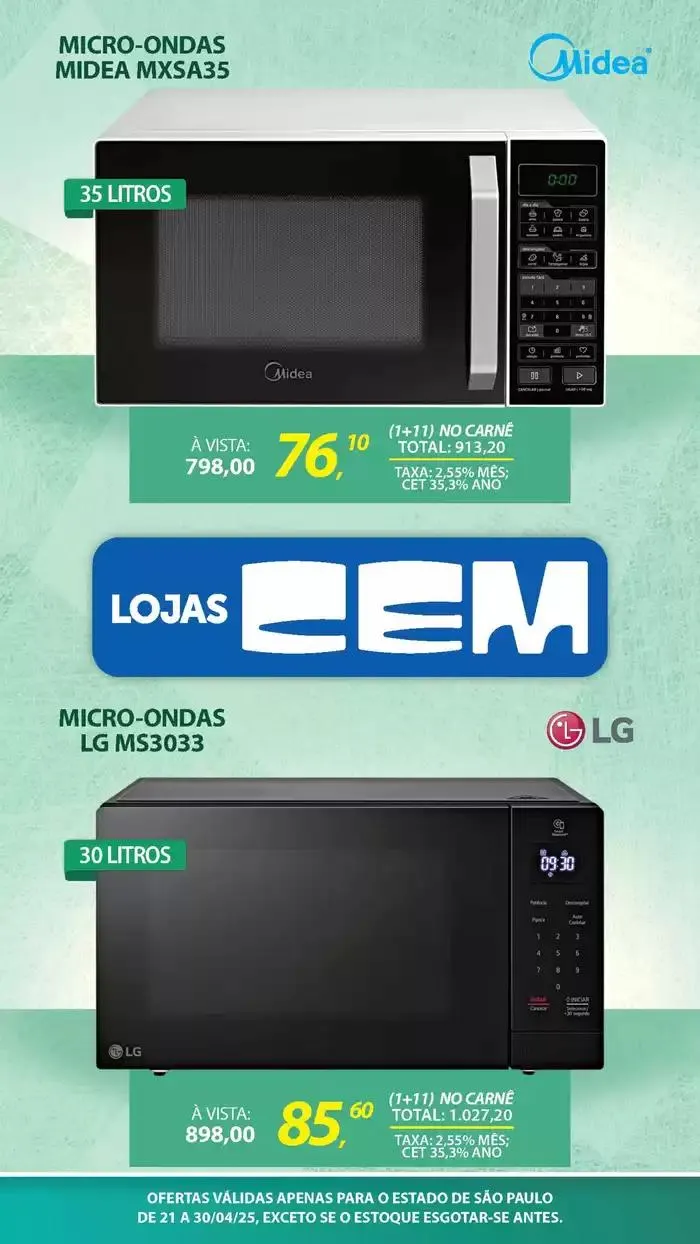 Encarte de Encarte Lojas Cem 18 de abril até 30 de abril 2025 - Pagina 44