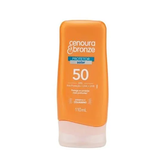 Protetor Solar Cenoura E Bronze FPS50 110ml