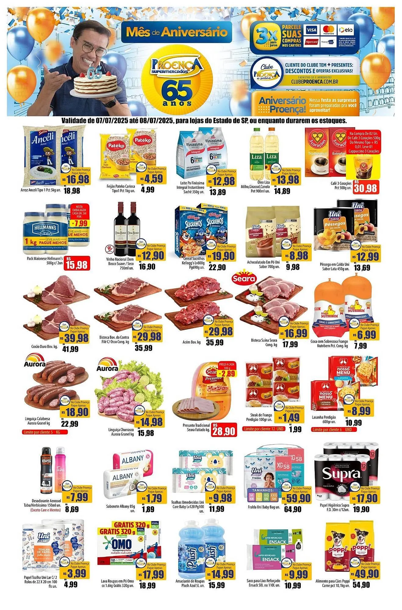 Encarte de Catálogo Proença Supermercados 7 de julho até 8 de julho 2025 - Pagina 1