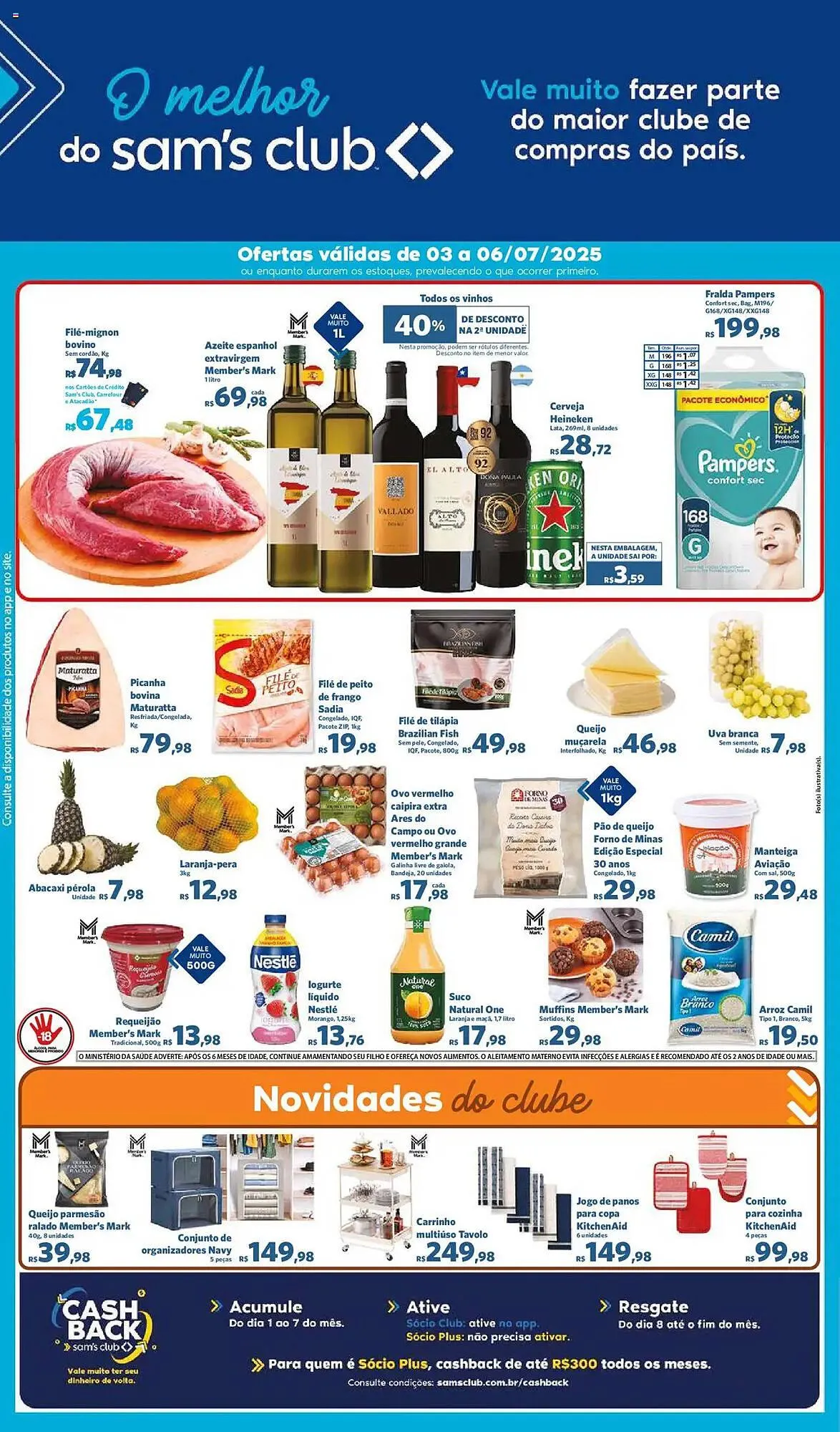 Encarte de Catálogo Sam's Club 3 de julho até 6 de julho 2025 - Pagina 1