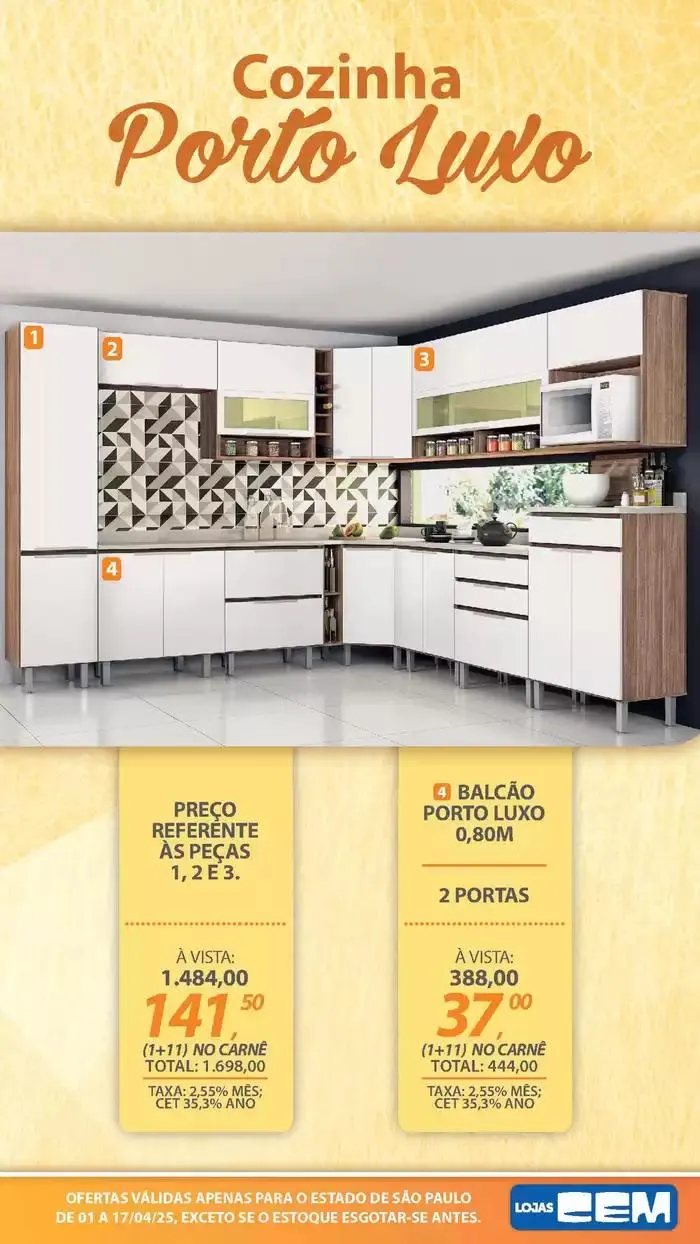 Encarte de Encarte Lojas Cem 3 de abril até 17 de abril 2025 - Pagina 83