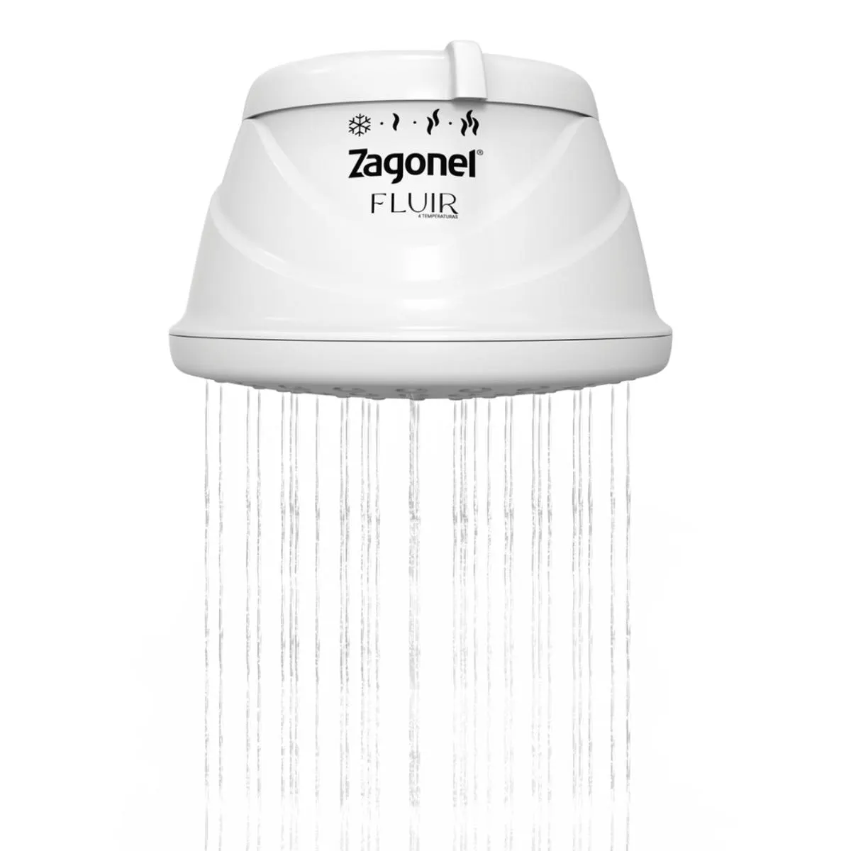 Chuveiro Elétrico Ducha Fluir 4 Temperaturas 220V 6800W Branco Zagonel