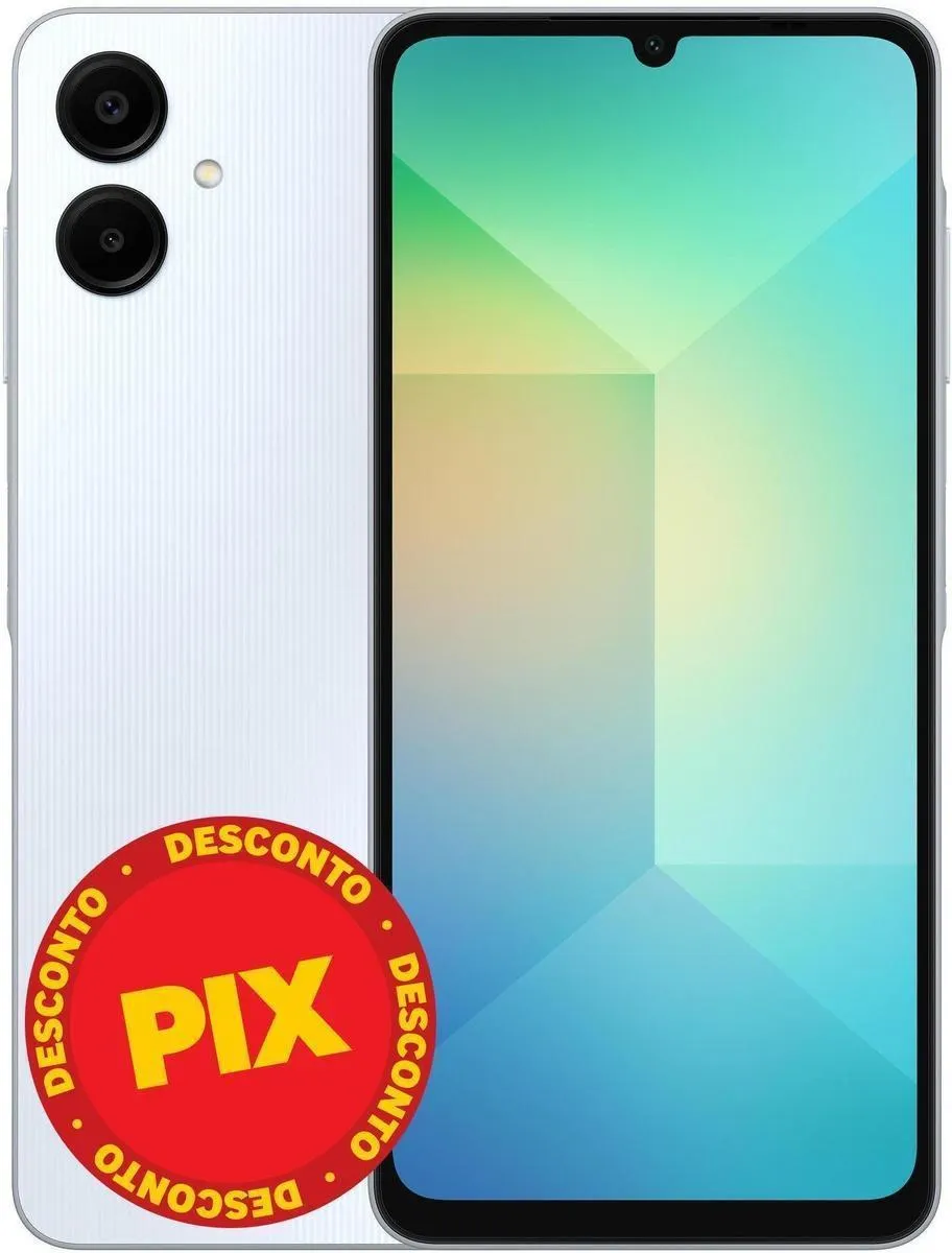 Smartphone / Telefone Celular Samsung A06 128GB SM-A065M/DS Branco