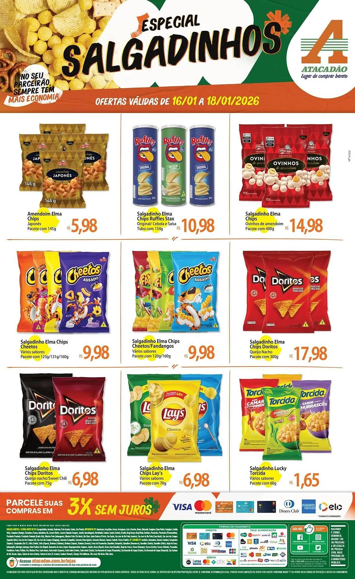 Encarte de Folheto Atacadão 16 de janeiro até 18 de janeiro 2026 - Pagina 1