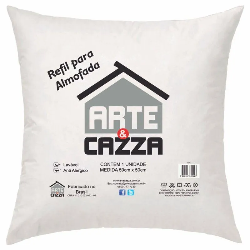 Refil Almofada Poliéster 50x50cm - Arte E Cazza