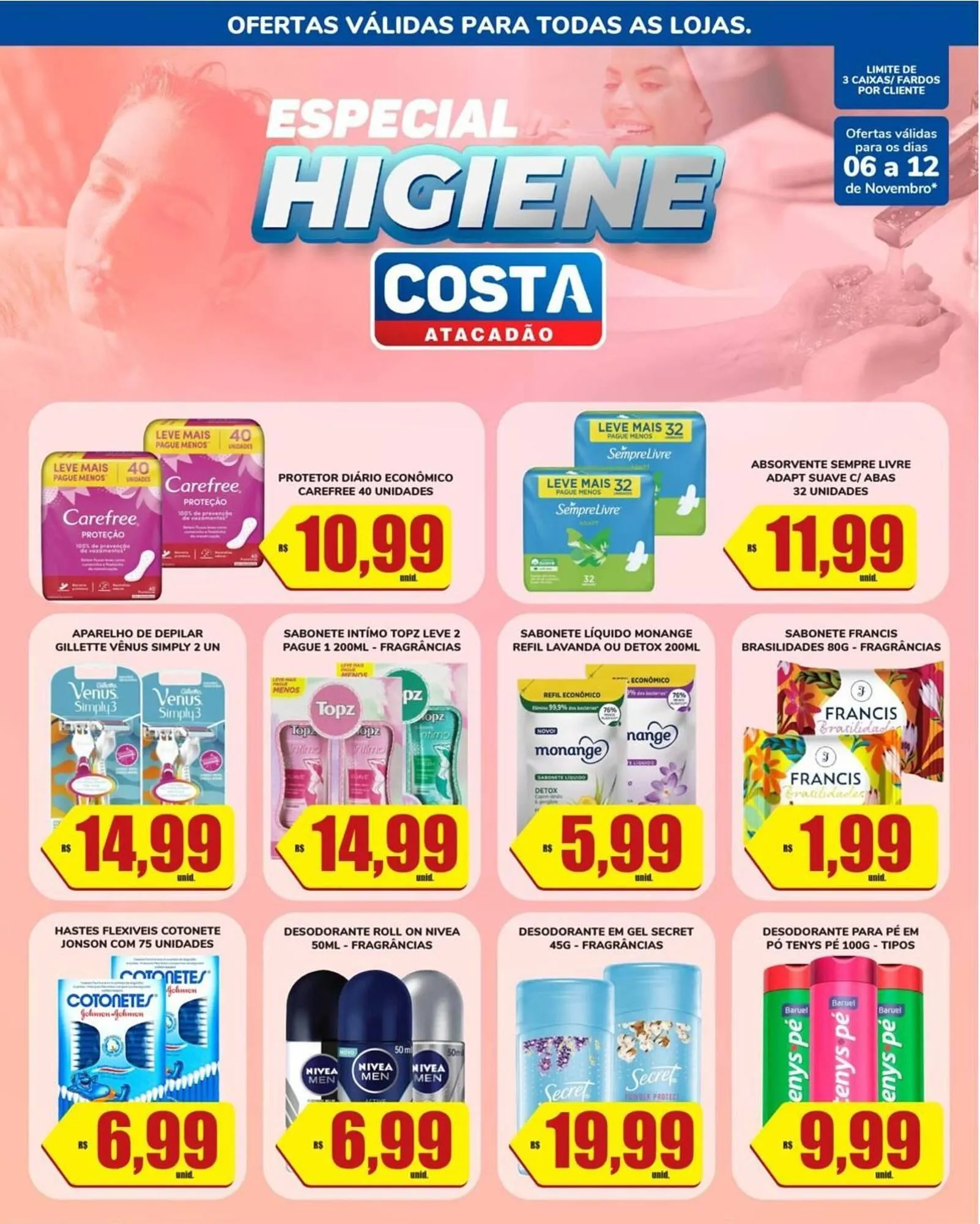 Encarte de Tabloide Costa Atacadão 6 de novembro até 12 de novembro 2025 - Pagina 1