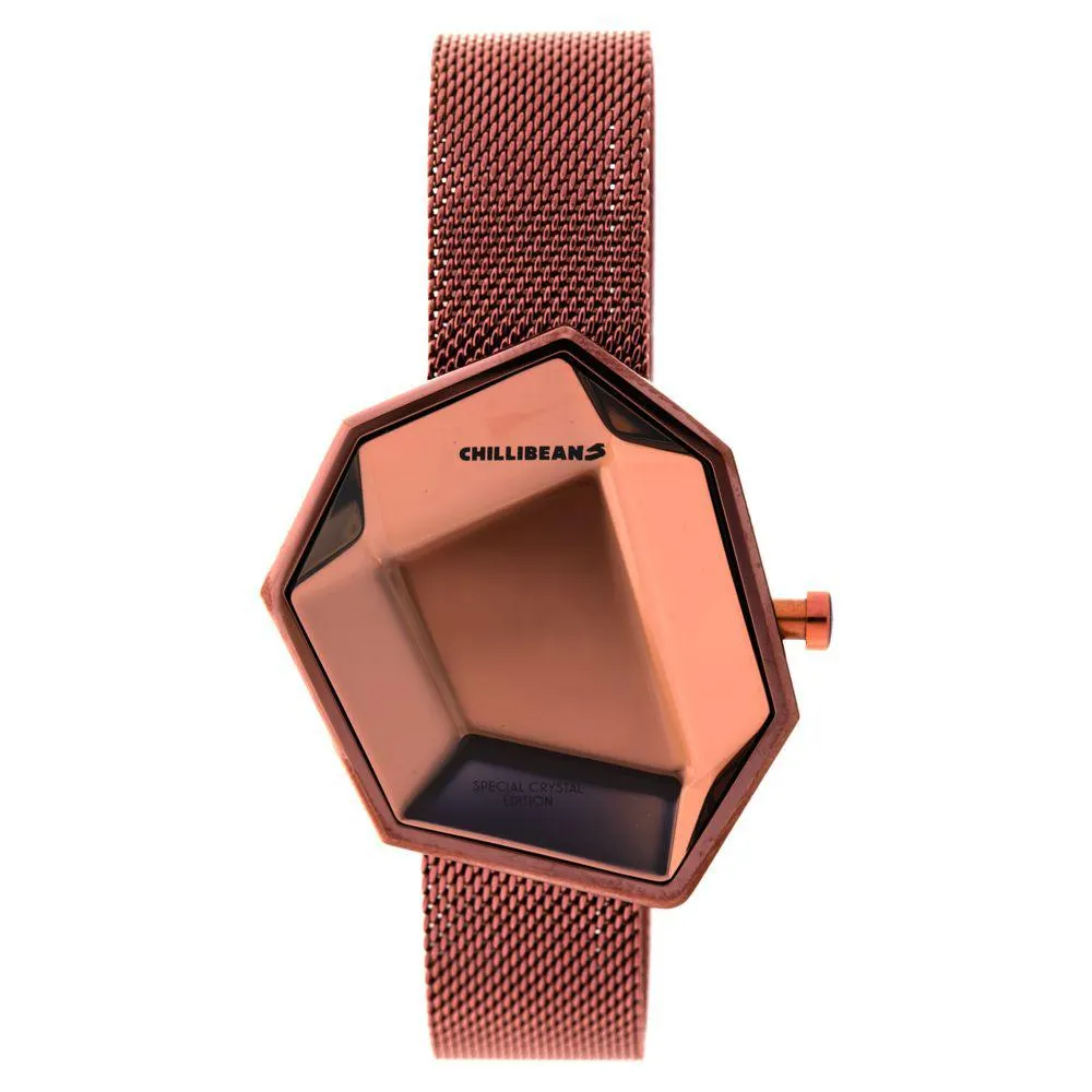 Relógio Digital Feminino Chilli Beans Facetado Geometric Marrom - RE.MT.1399.0202 M