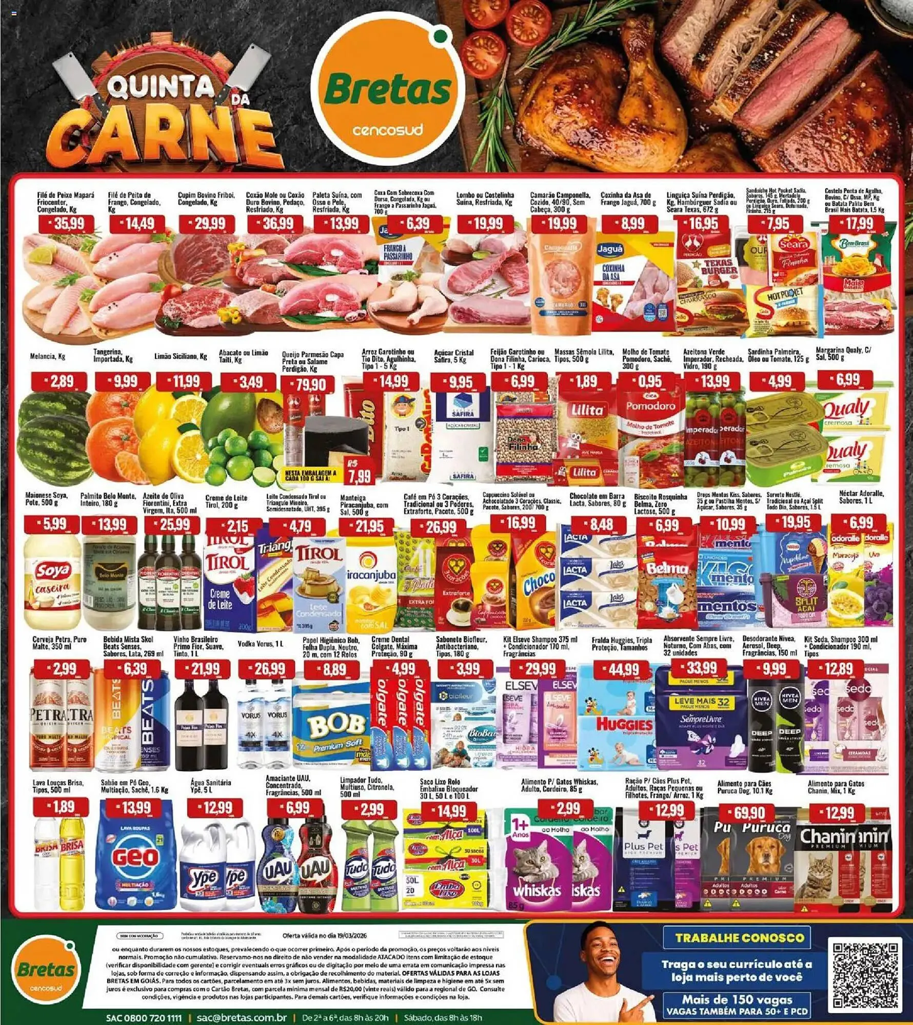 Encarte de Catálogo Supermercados Bretas 19 de março até 19 de março 2026 - Pagina 1