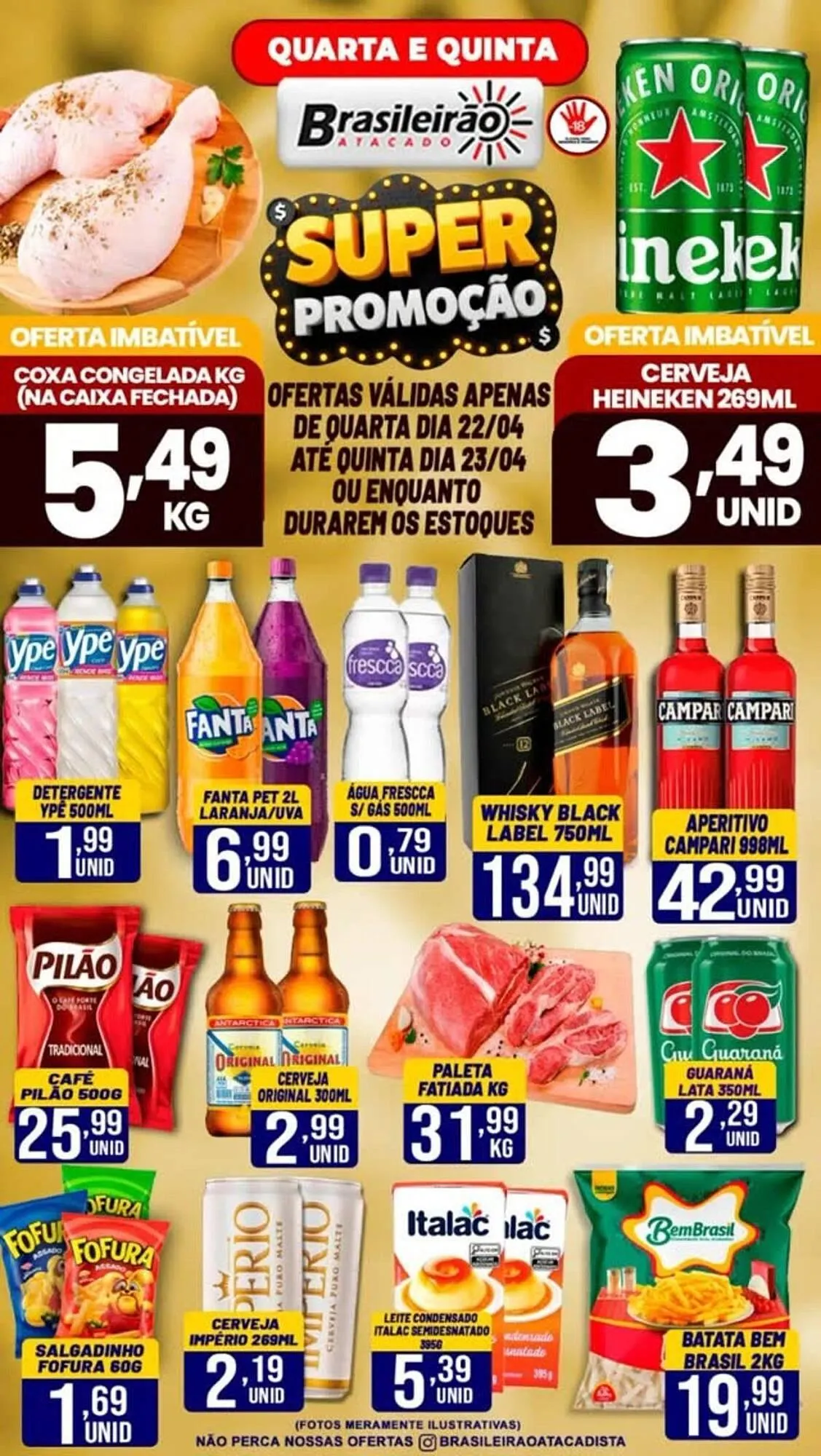 Encarte de Folheto Brasileirão Atacado 22 de abril até 23 de abril 2026 - Pagina 1