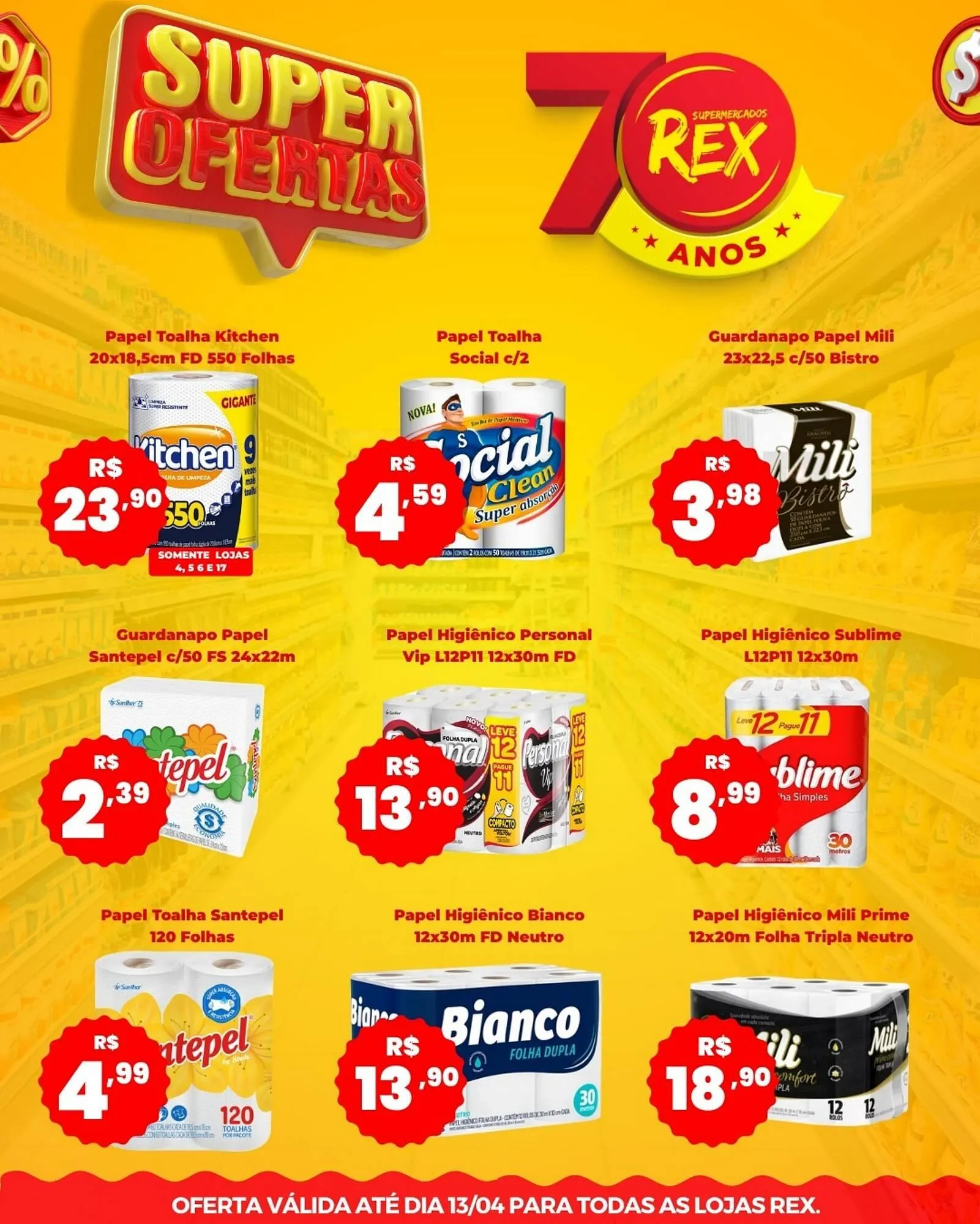 Encarte de Catálogo Supermercados Rex 1 de abril até 13 de abril 2025 - Pagina 1