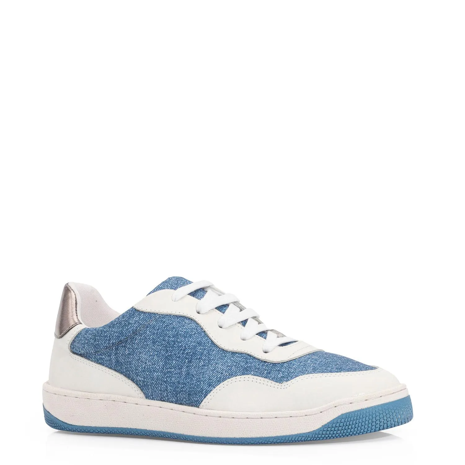 Tênis Jeans/Couro Branco