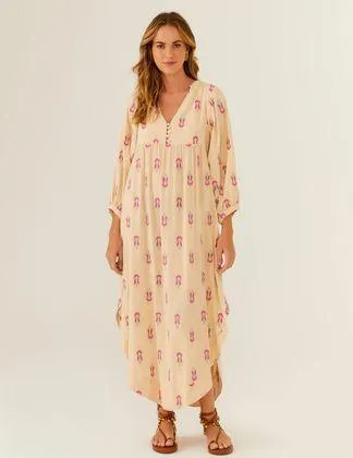 Vestido Midi Bordado Anisha